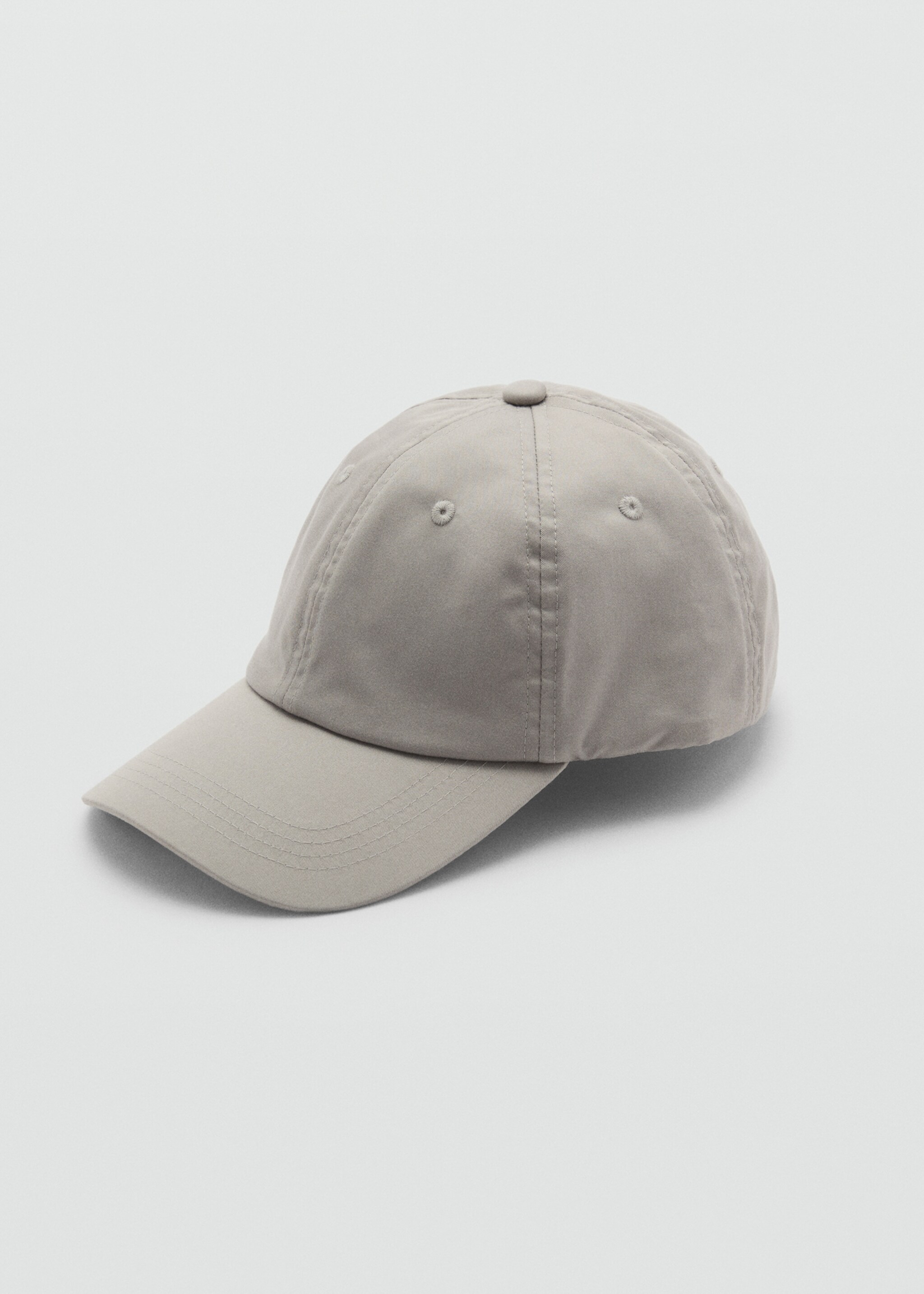 Cotton visor cap - Details of the article 2, Grey. Ref: 87074797-00.