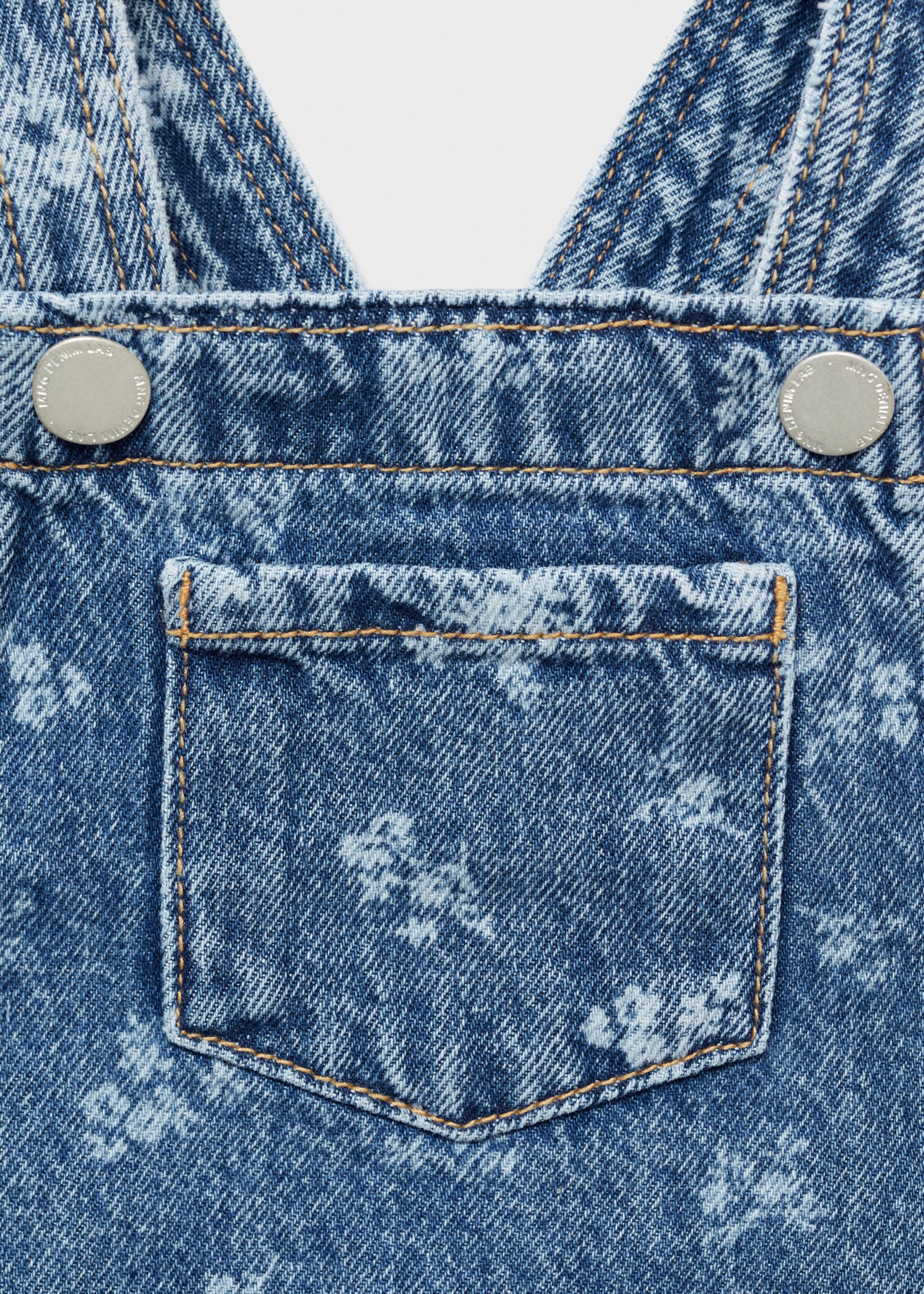 Τζιν σαλοπέτα με μοτίβο - Λεπτομέρεια του προϊόντος 8, Μεσαίο Μπλε. Ref: 87074798-00.