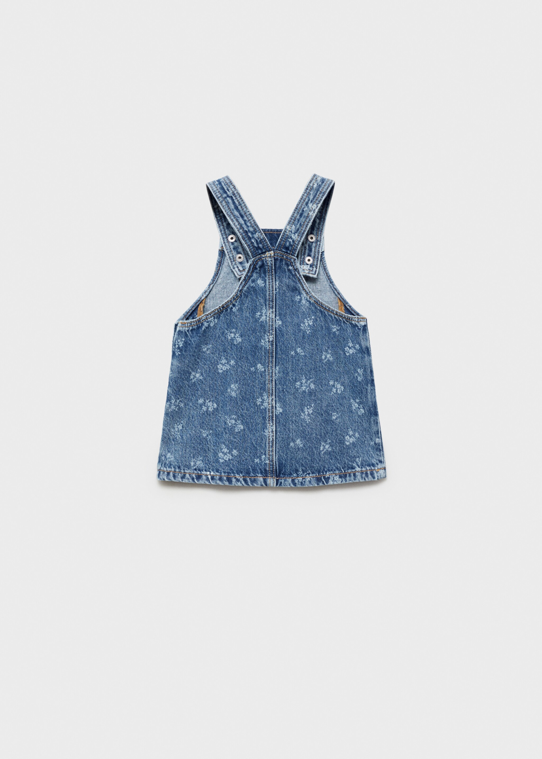 Τζιν σαλοπέτα με μοτίβο - Πίσω όψη προϊόντος, Μεσαίο Μπλε. Ref: 87074798-00.