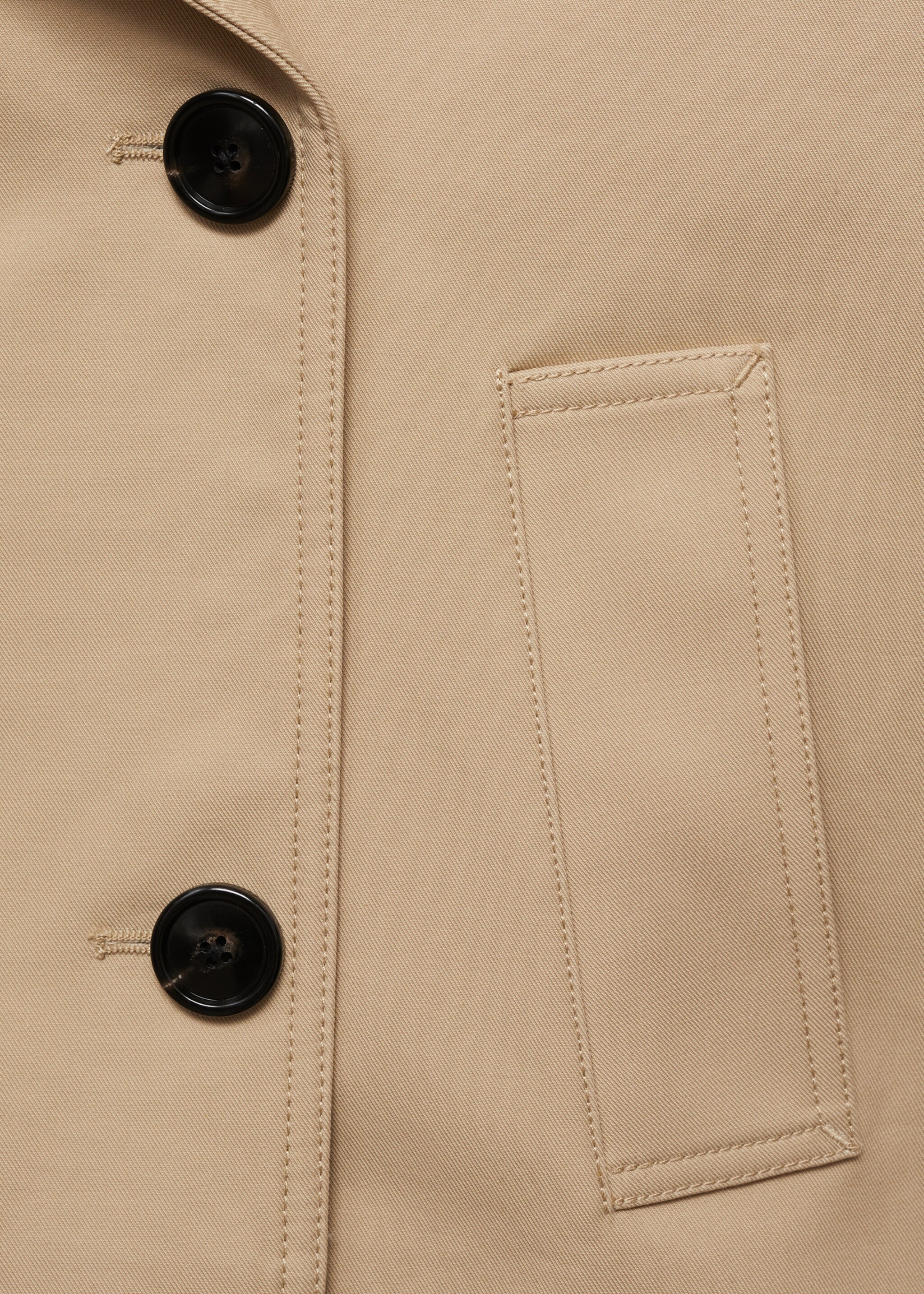 Trench crop algodón doble botonadura - Detalle del artículo 0, Marrón medio. Ref: 87074808-00.