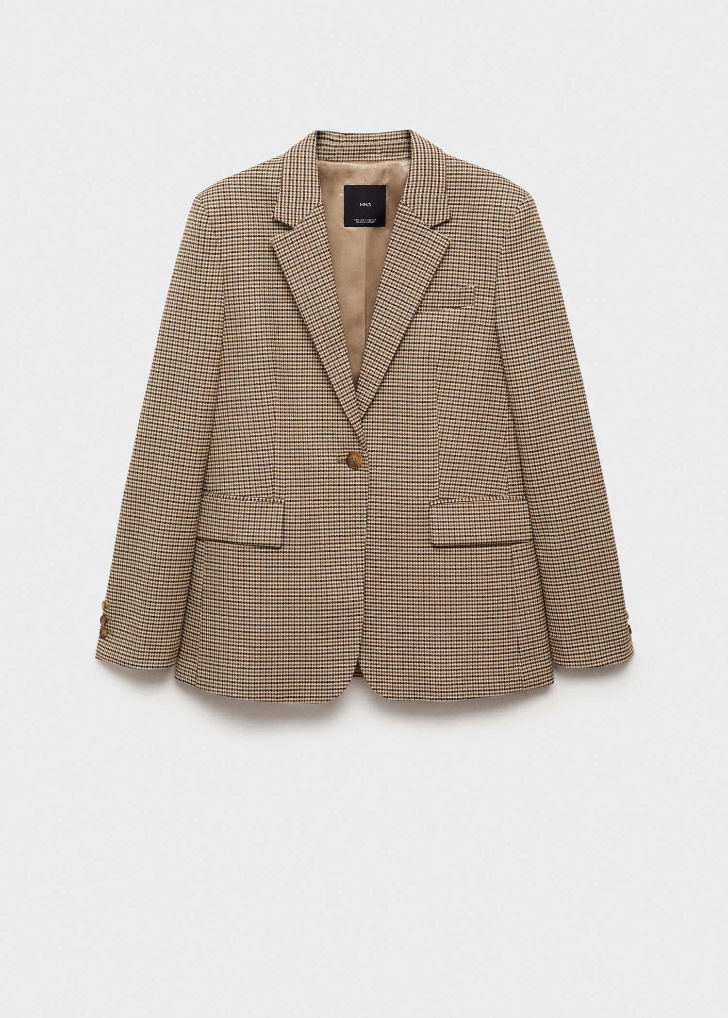 Straight-fit micro-houndstooth jacket - Article without model