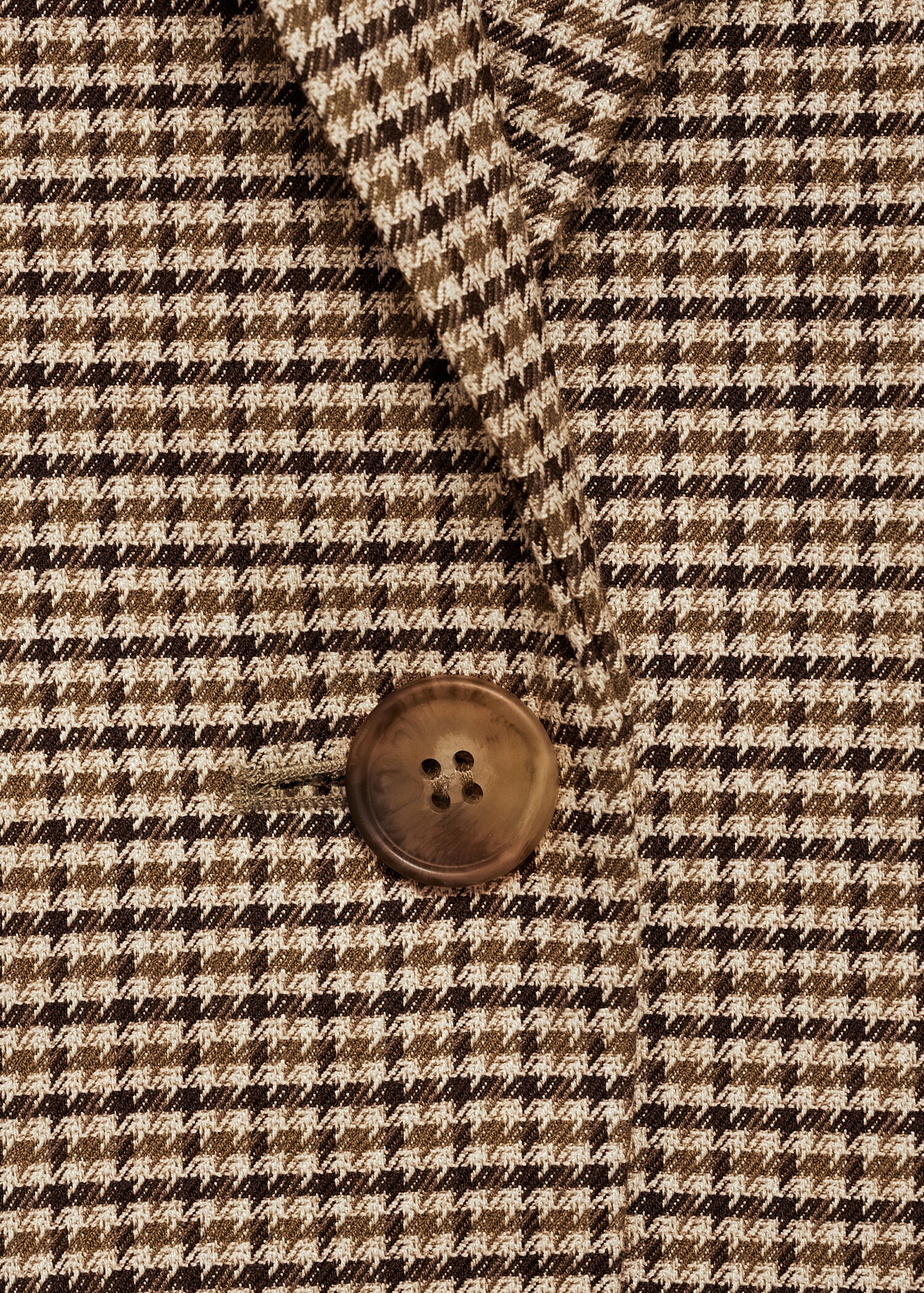 Straight-fit micro-houndstooth jacket - Details of the article 0