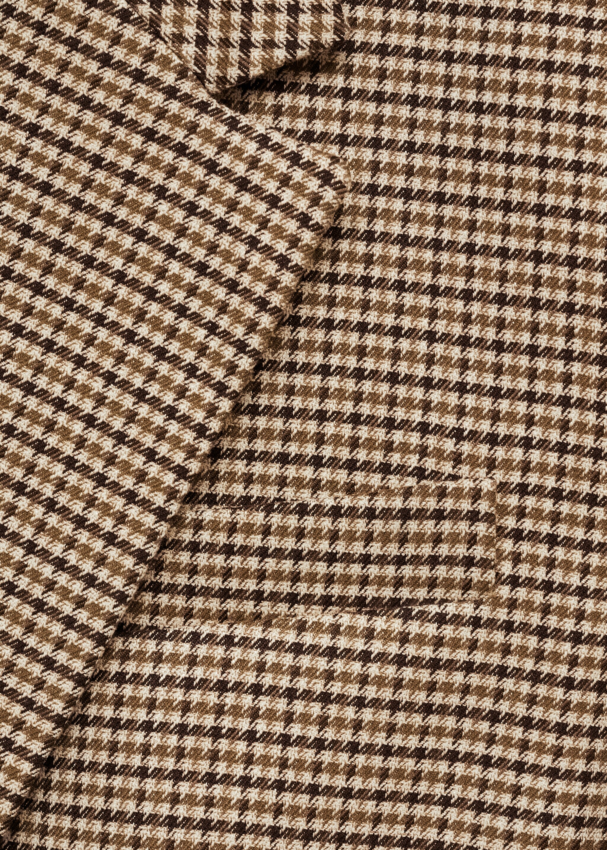 Straight-fit micro-houndstooth jacket - Details of the article 8, Brown. Ref: 87075141-00.