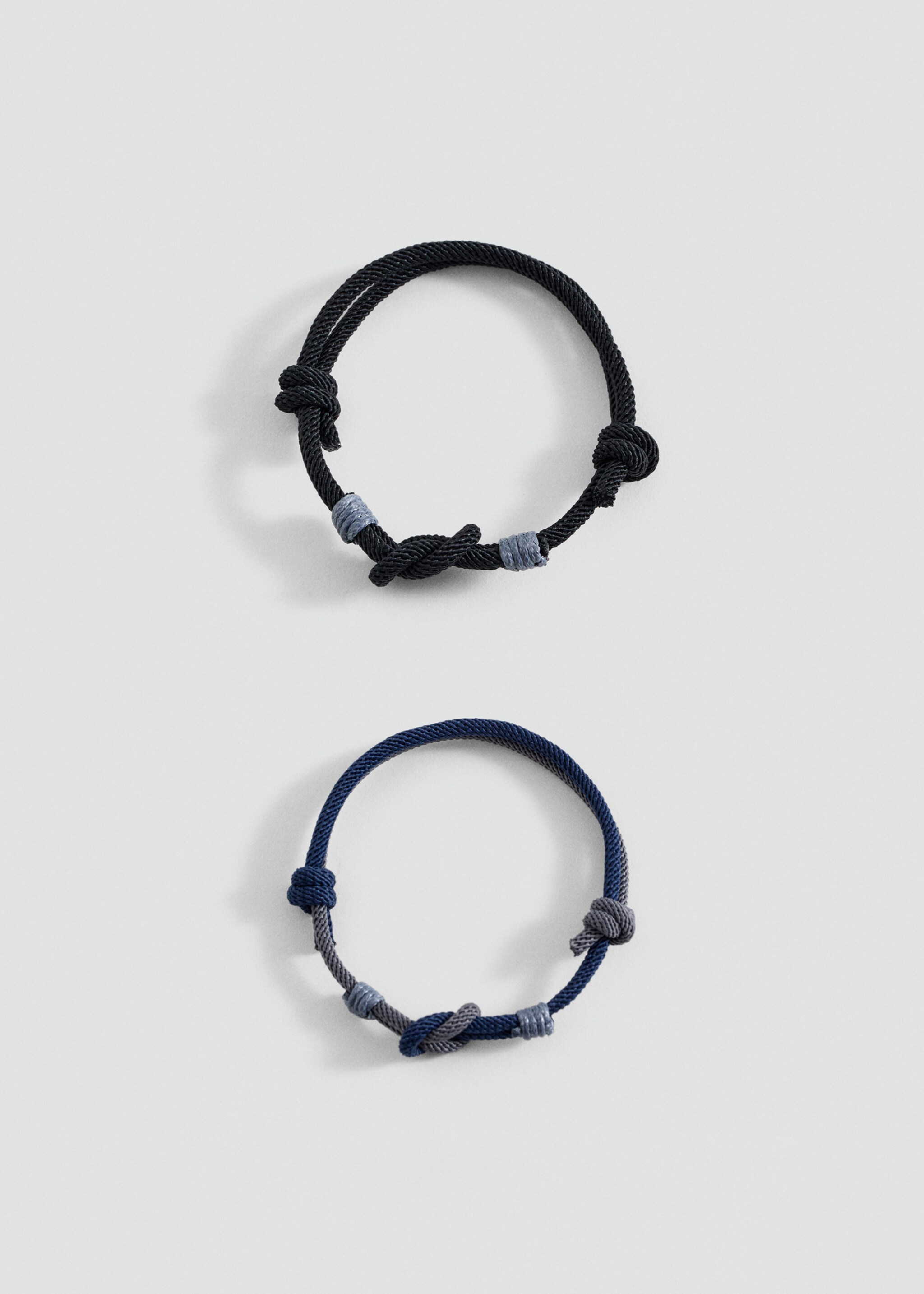 Pack braçalets nusos - Pla mig, Negre. Ref: 87075143-00.