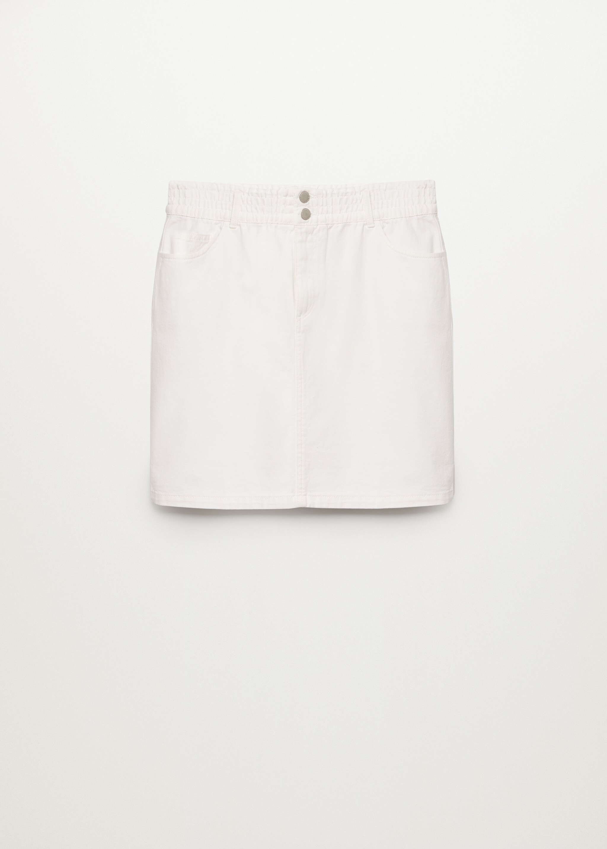 Denim miniskirt with drawstring  - Article without model