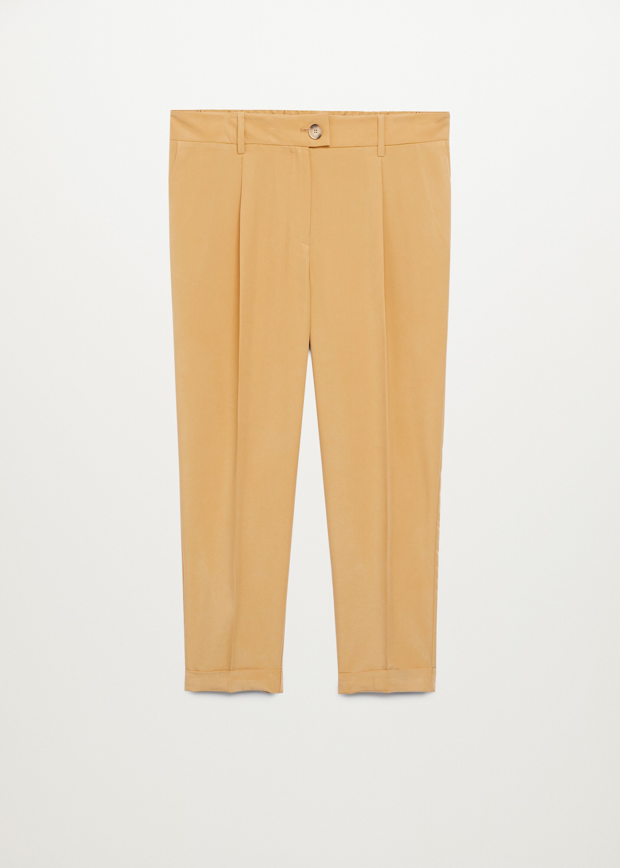 Straight-fit pleated trousers - Article without model