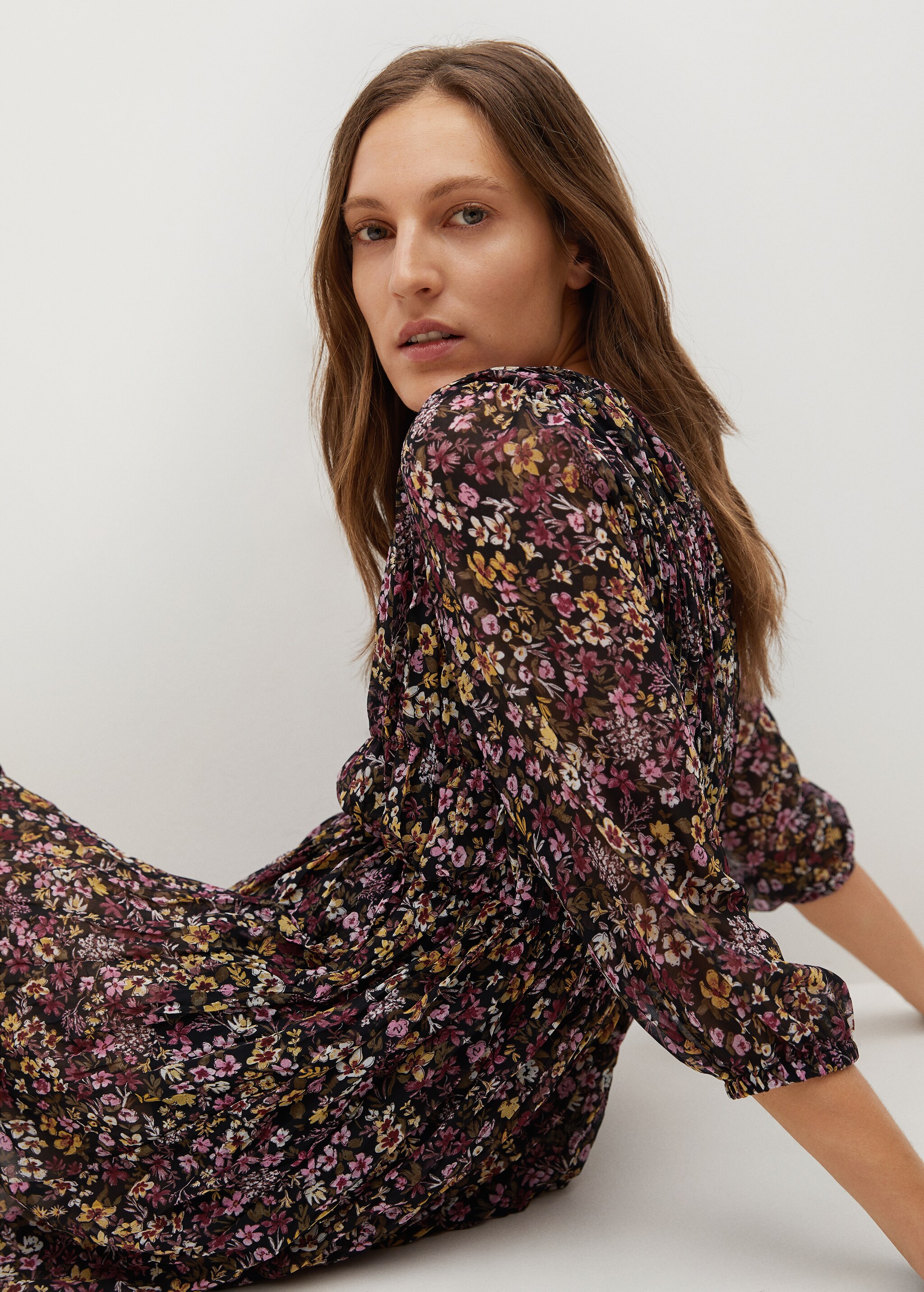 Vestido plisado estampado - Detalle del artículo 2