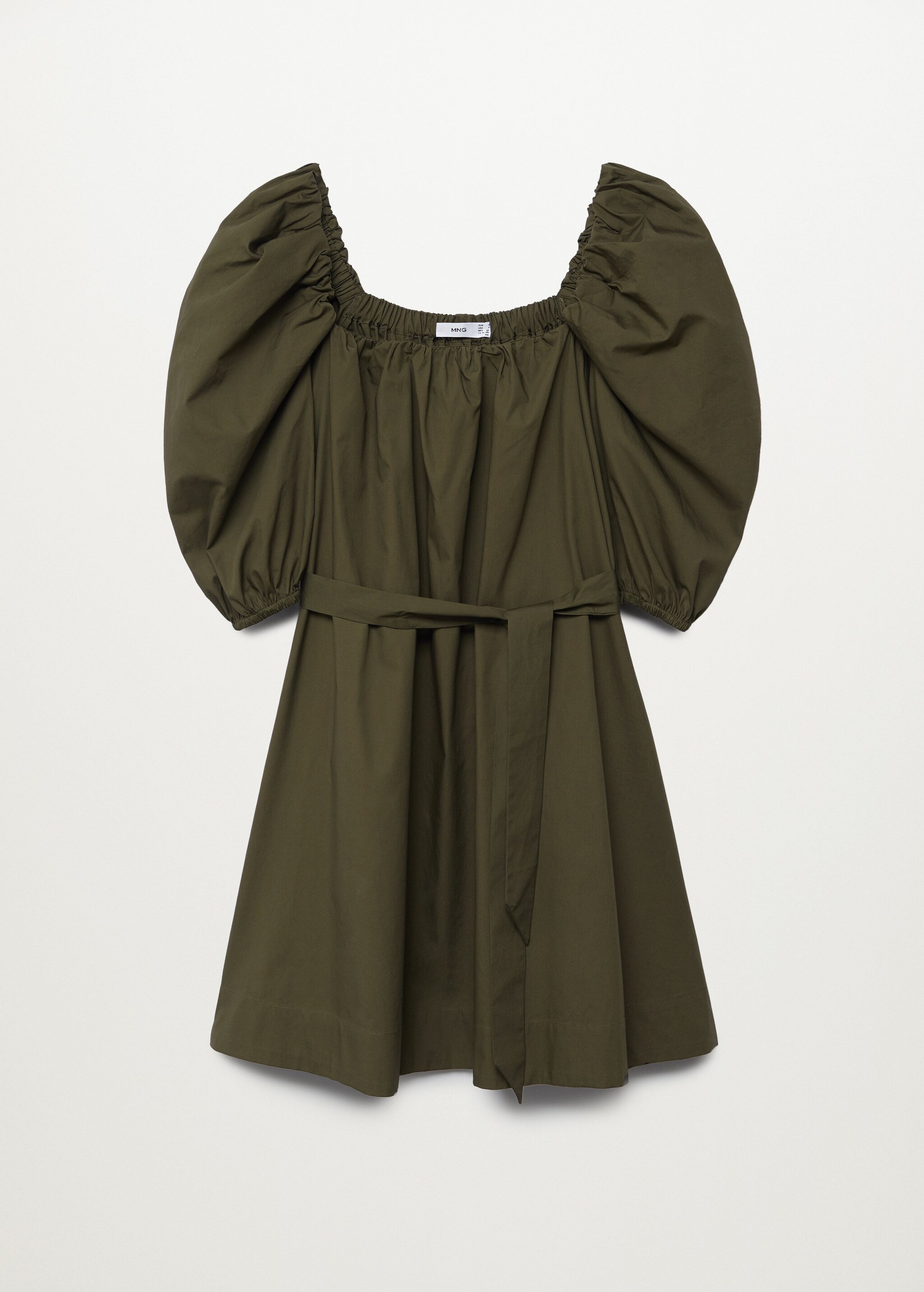 Vestido popelín manga abullonada - Artículo sin modelo