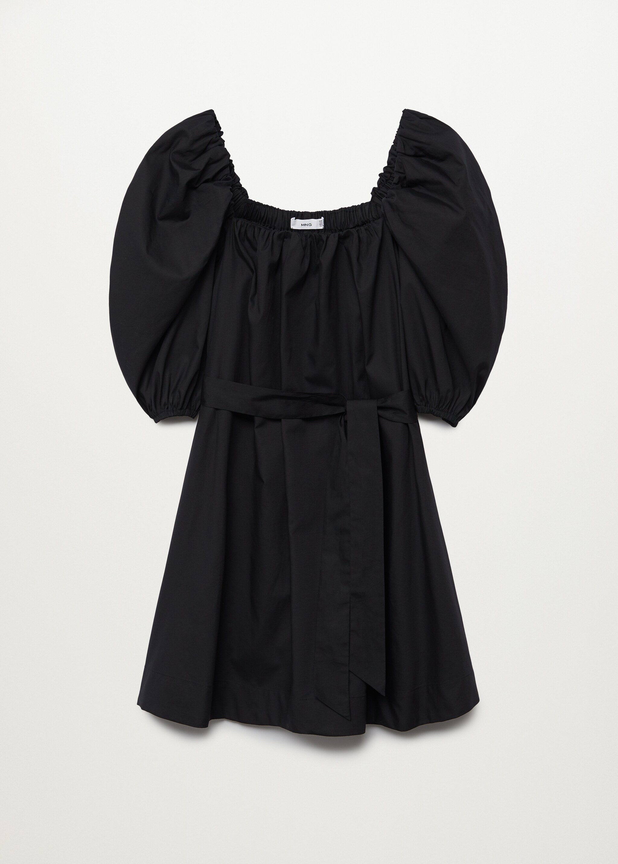Vestido popelín manga abullonada - Artículo sin modelo