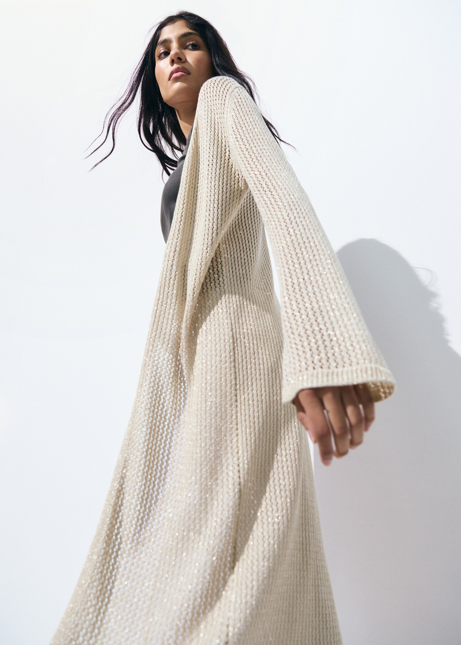 Cardigan long maille ajourée - Détail de l'article 5