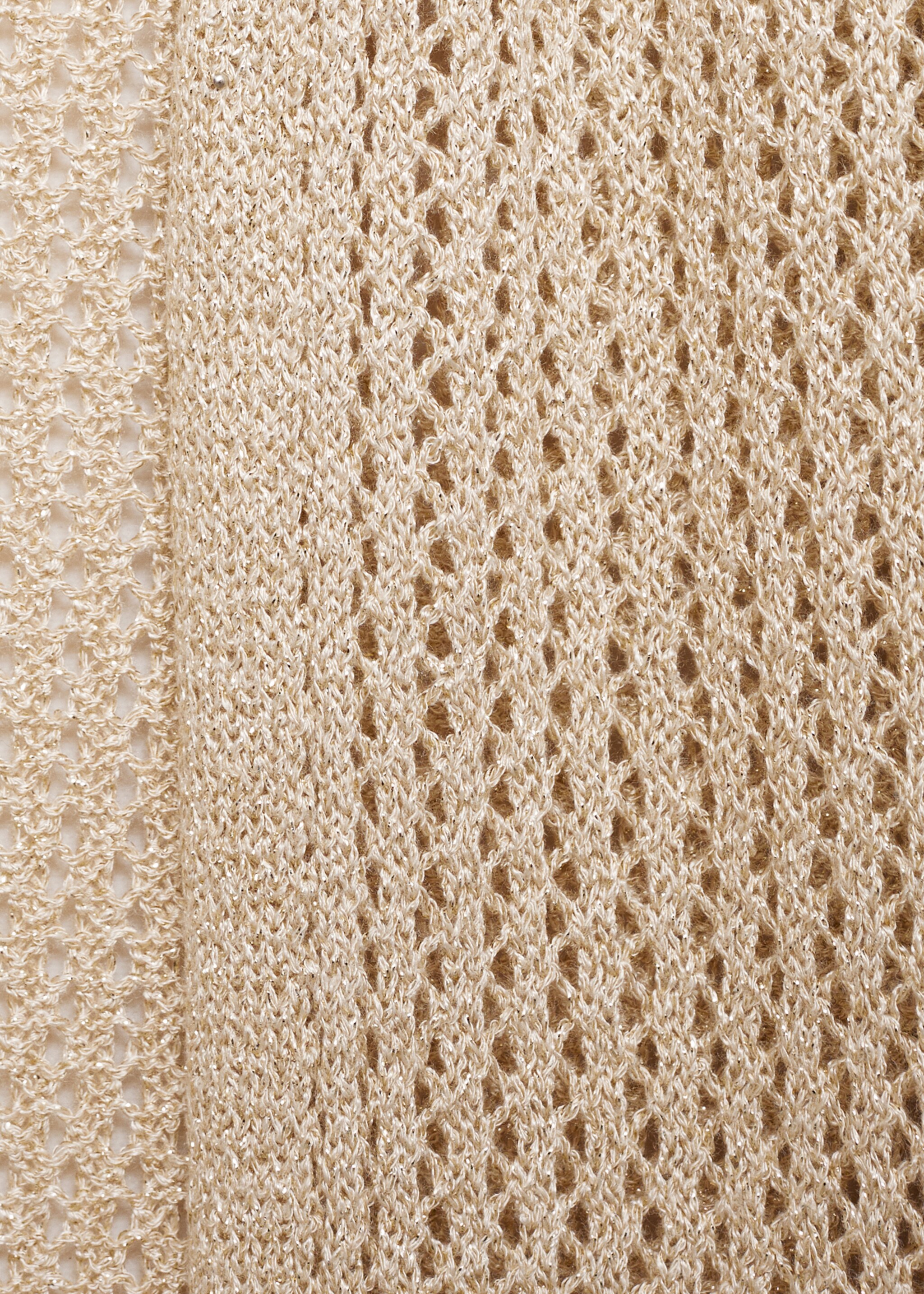 Cardigan long maille ajourée - Détail de l'article 8, Or. Ref: 87075727-00.
