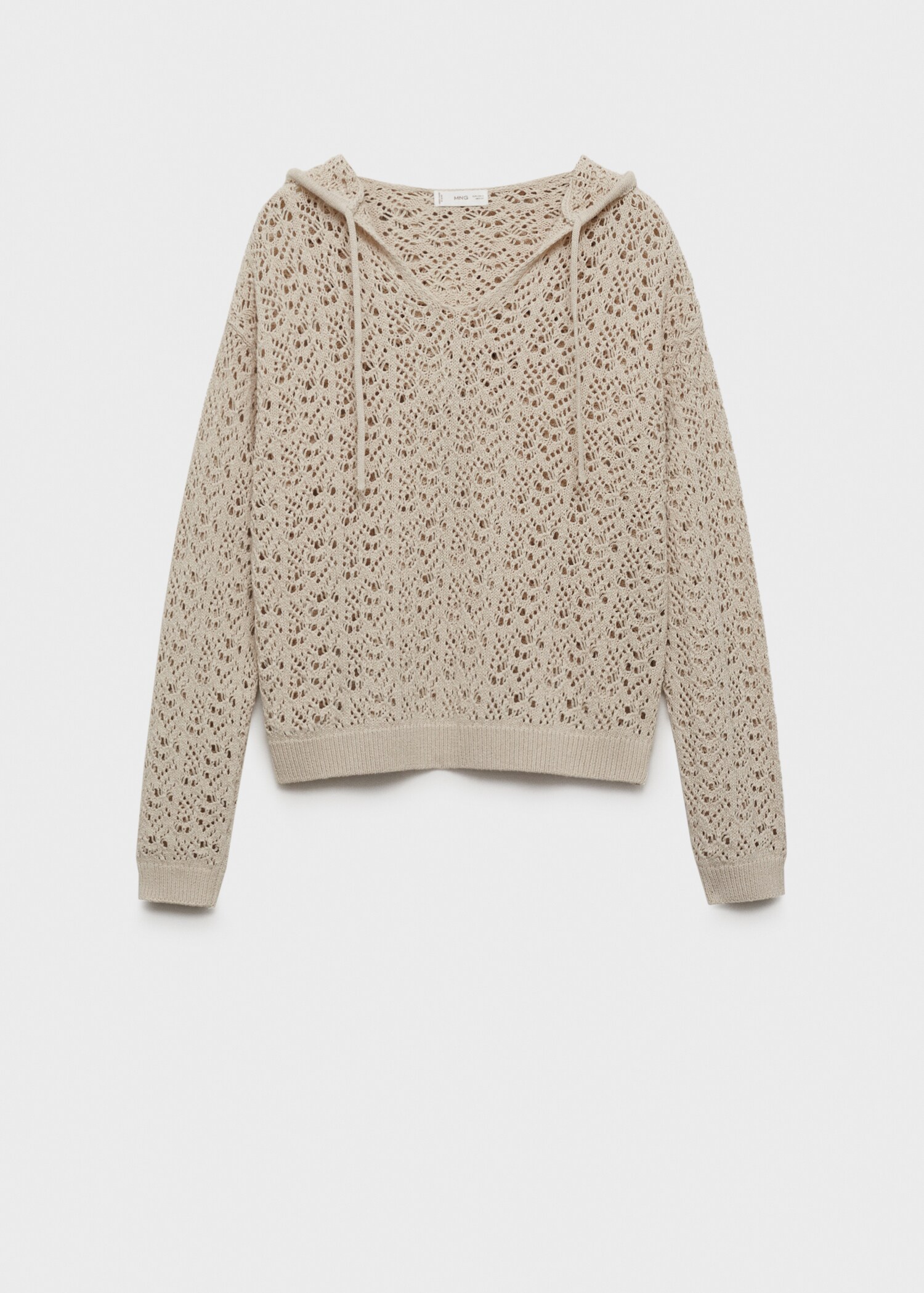Pull ajouré à capuche - Article sans modèle