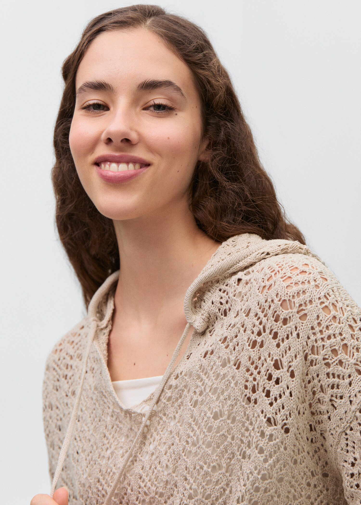 Pull ajouré à capuche - Détail de l'article 1