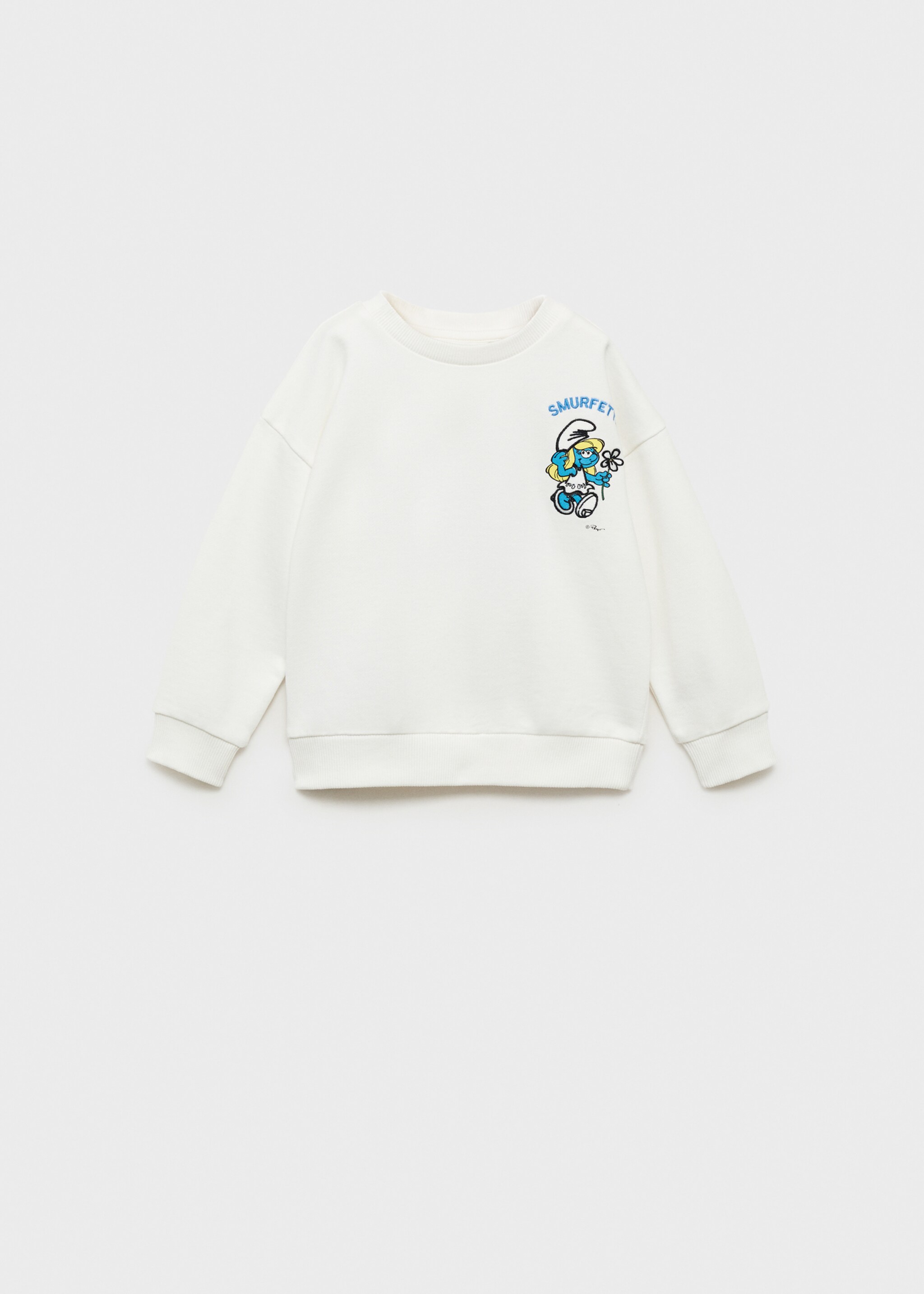 Smurfette sweatshirt - Article without model, Off White. Ref: 87075737-00.