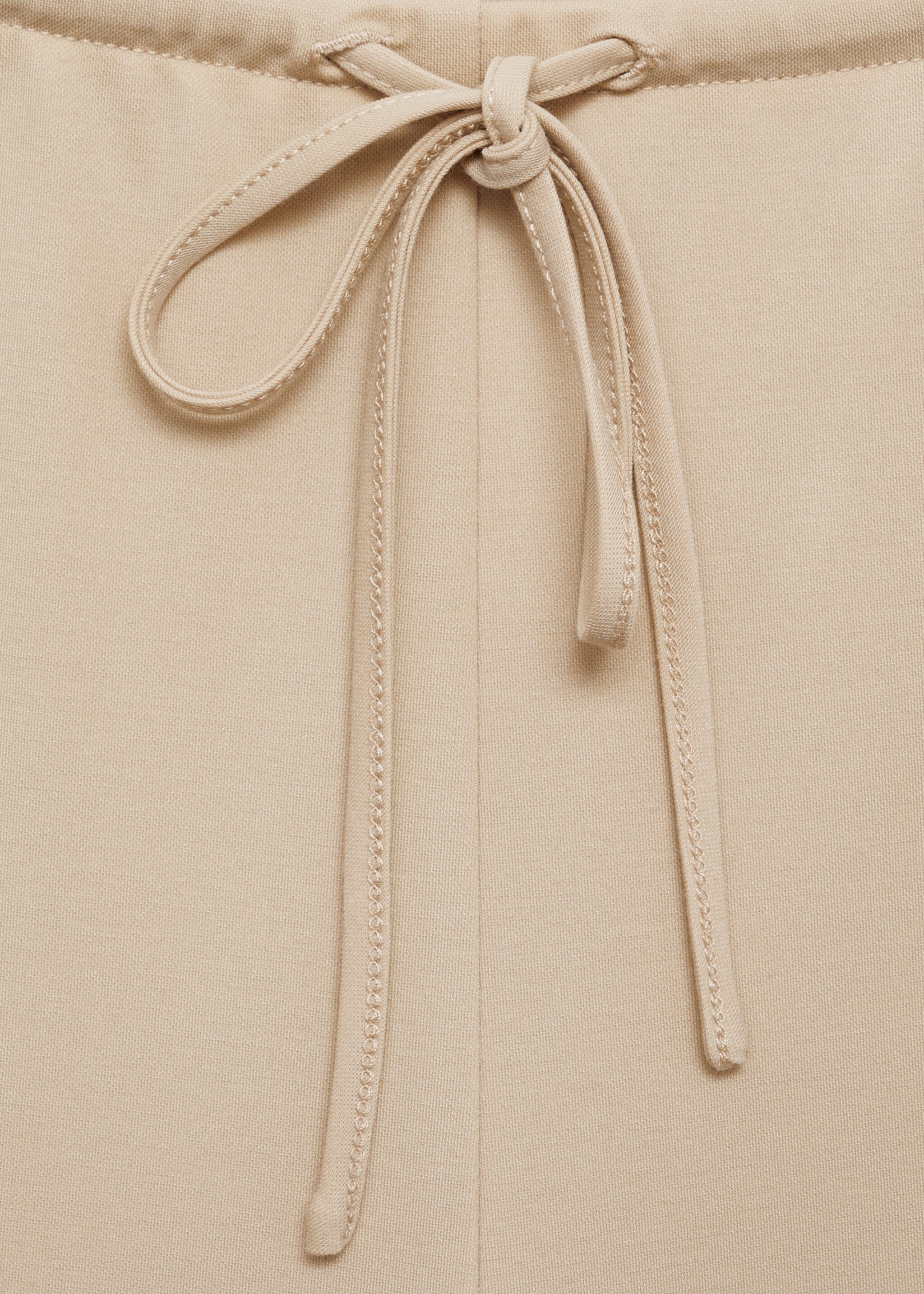 Pantalon wideleg taille élastique - Détail de l'article 8, Sable. Ref: 87075755-00.