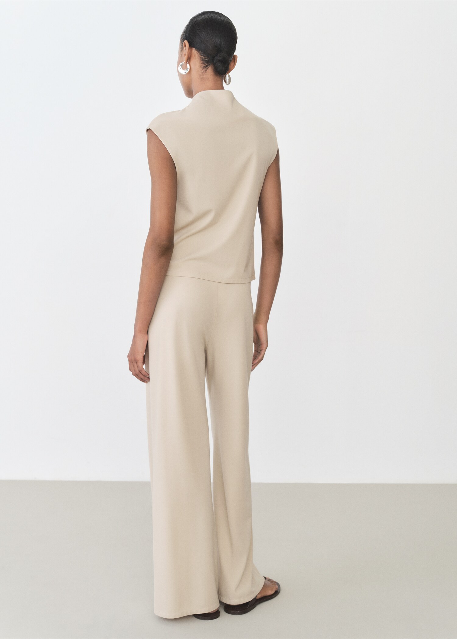 Pantalon wideleg taille élastique - Verso de l’article