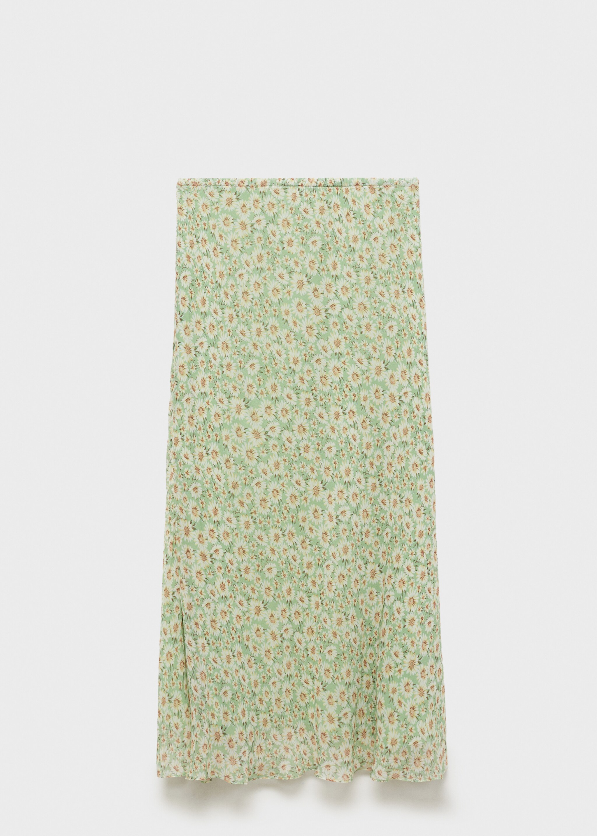 Jupe longue évasée fleurs - Article sans modèle, Vert pastel. Ref: 87075757-00.