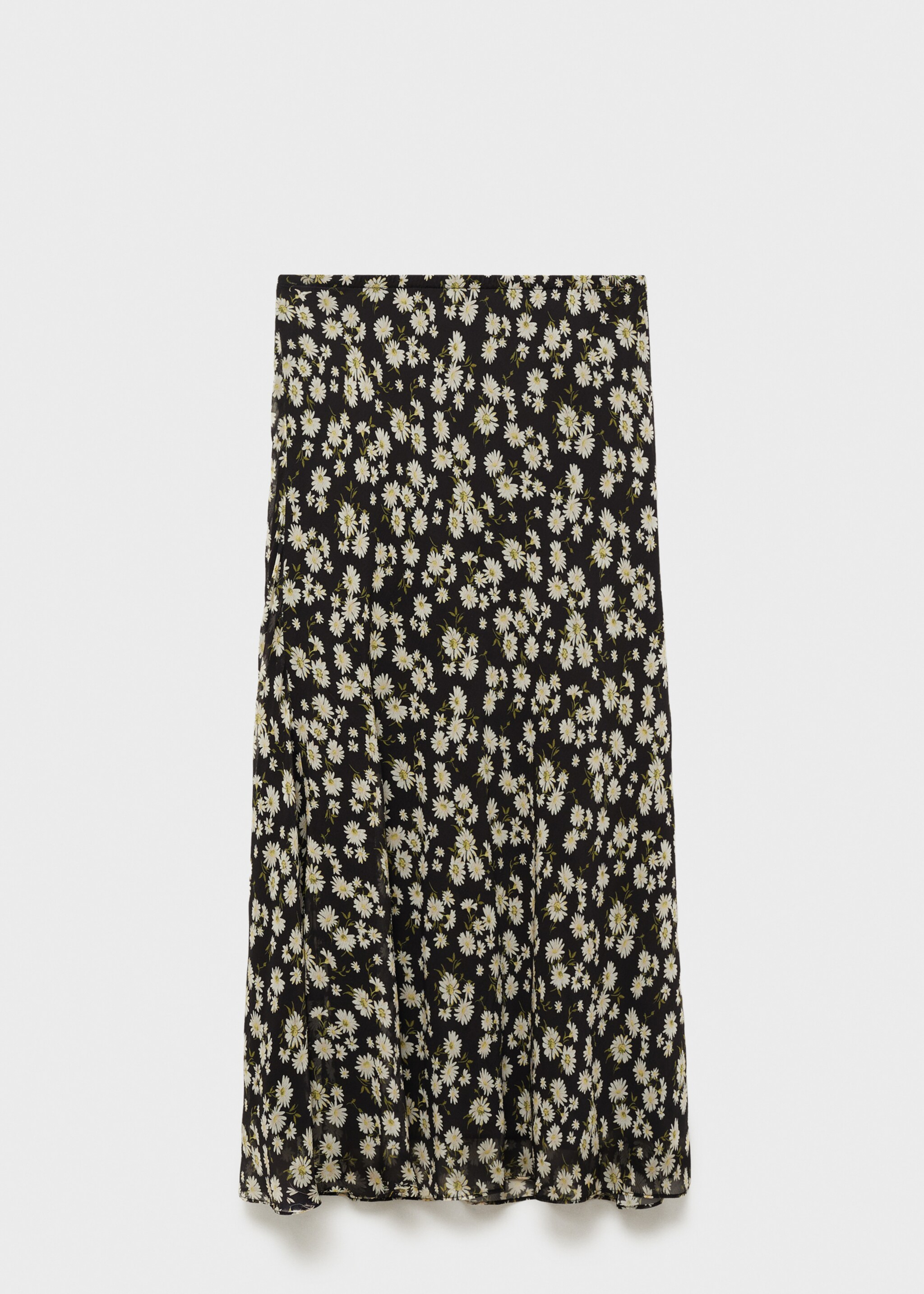 Jupe longue évasée fleurs - Article sans modèle, Noir. Ref: 87075757-00.