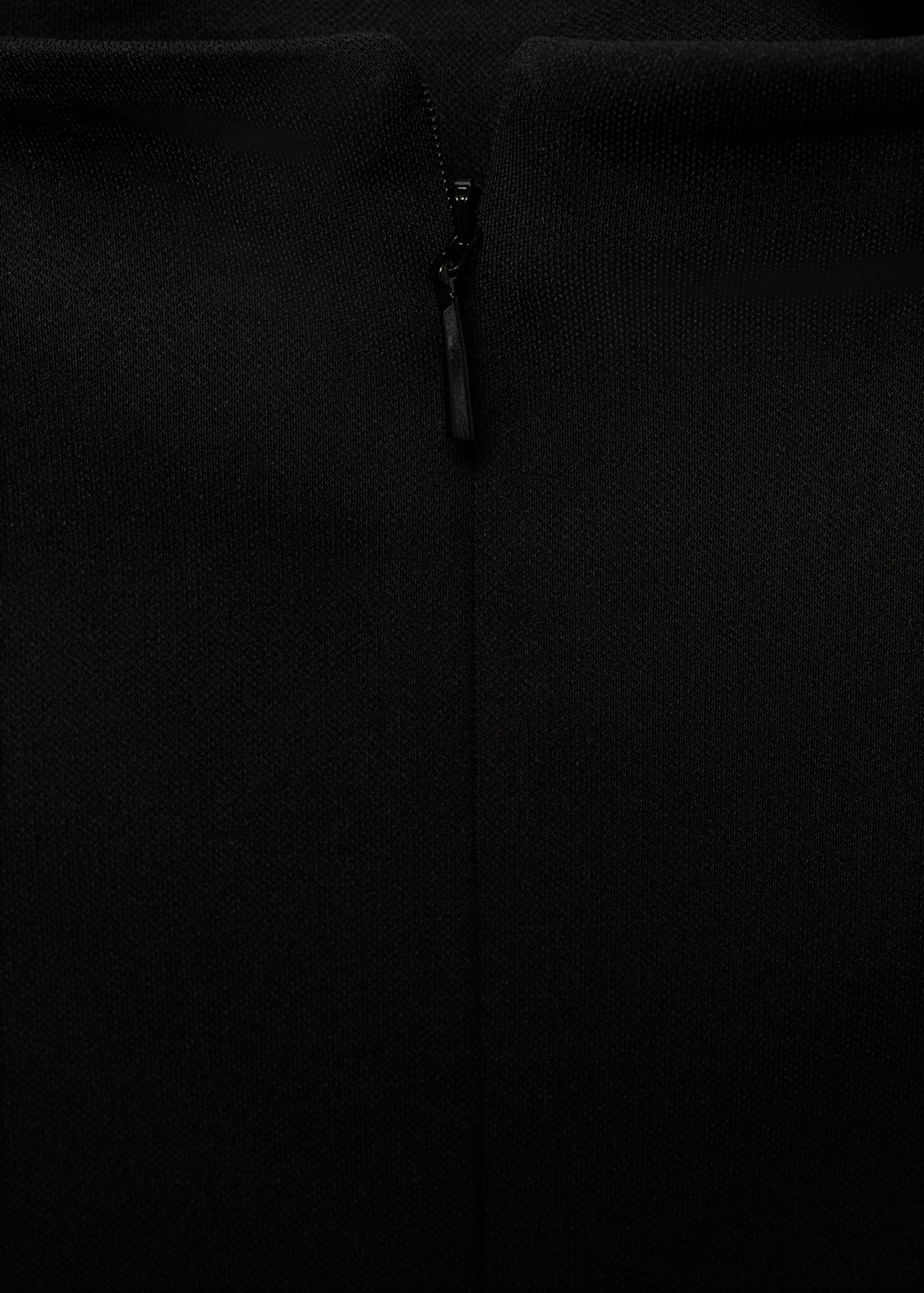 Straight-fit jumpsuit with draped neckline - Details of the article 0, Black. Ref: 87075765-00.