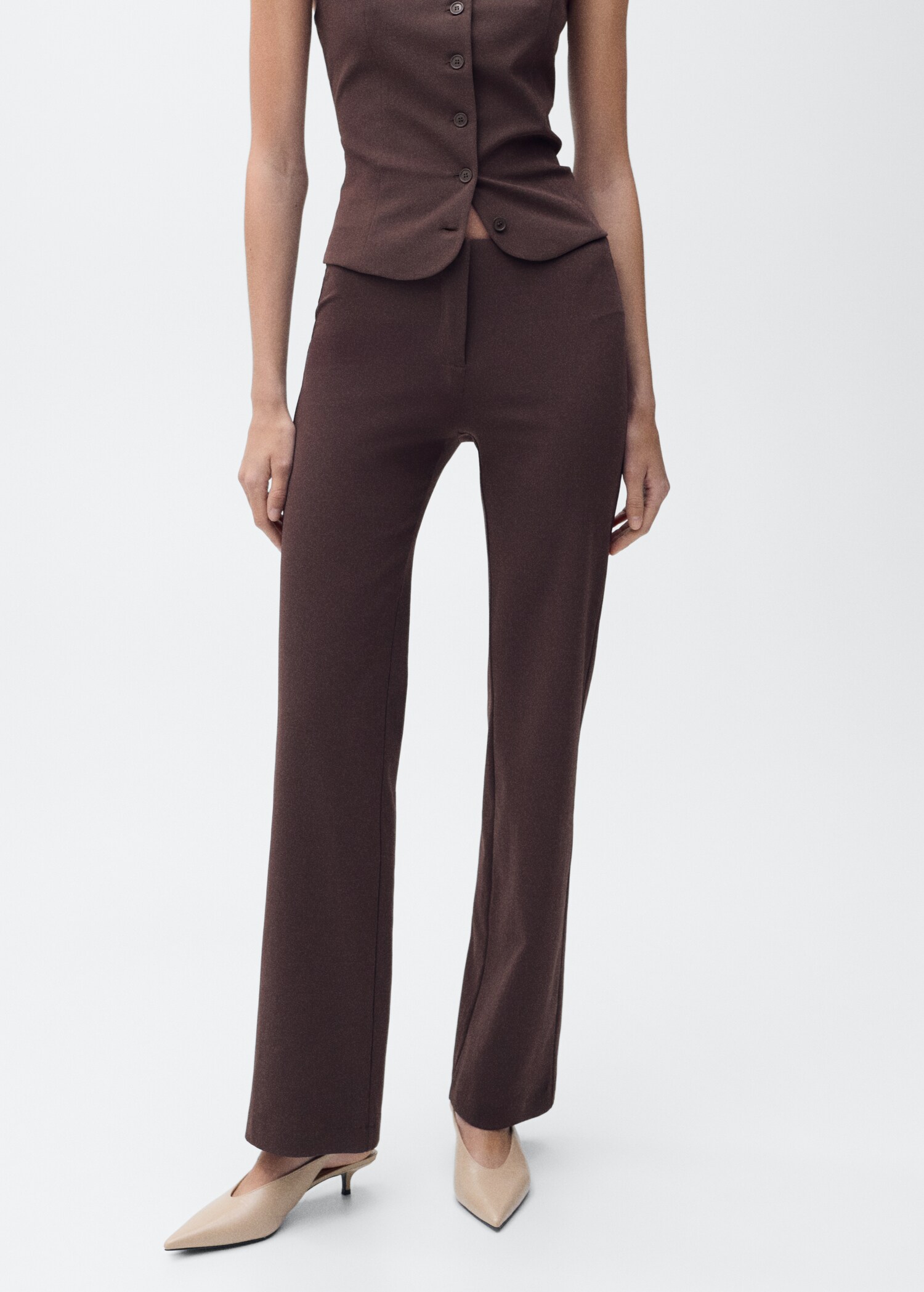 Pantalon droit costume - Plan moyen
