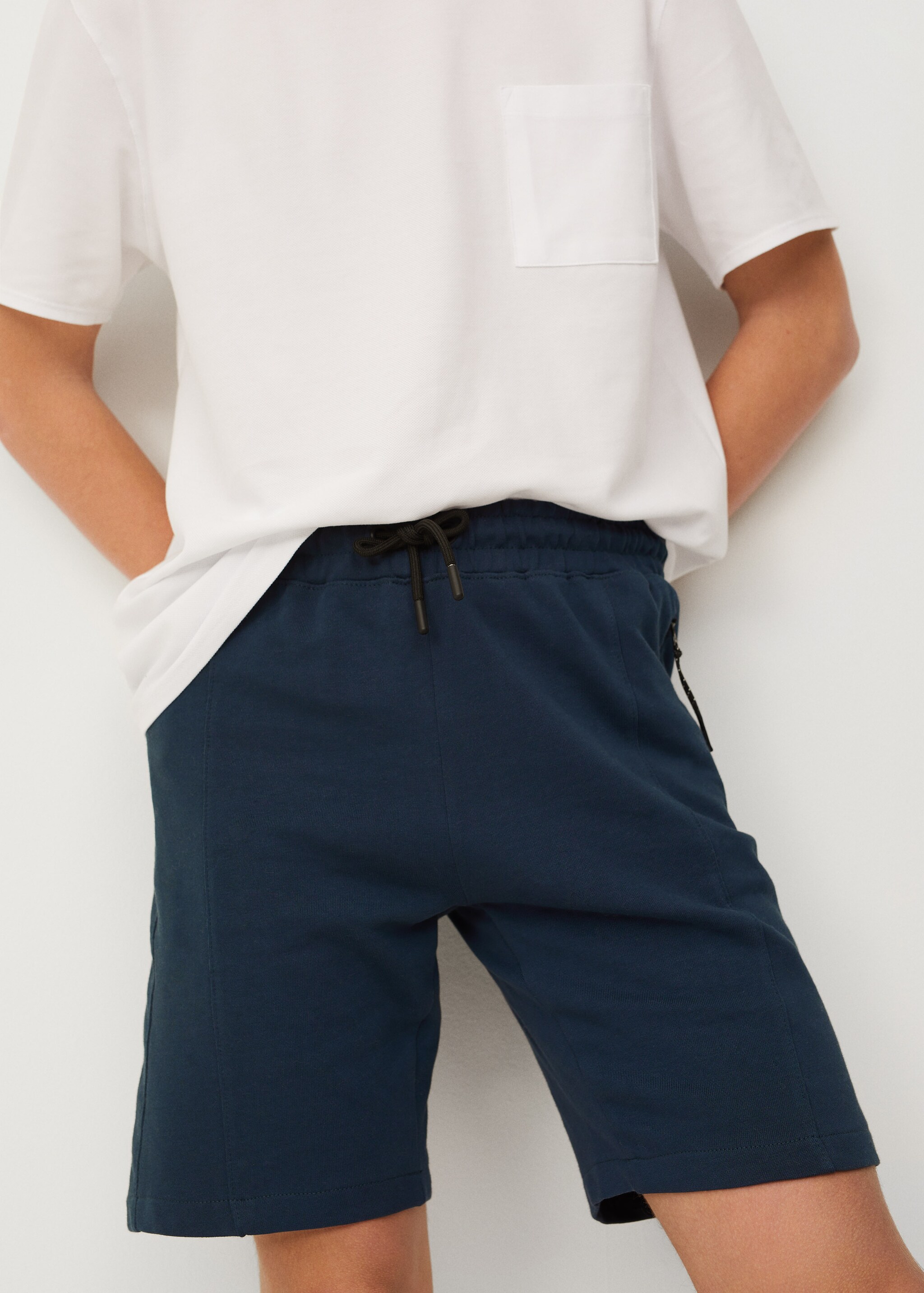 Bermudas algodón bolsillos - Plano medio