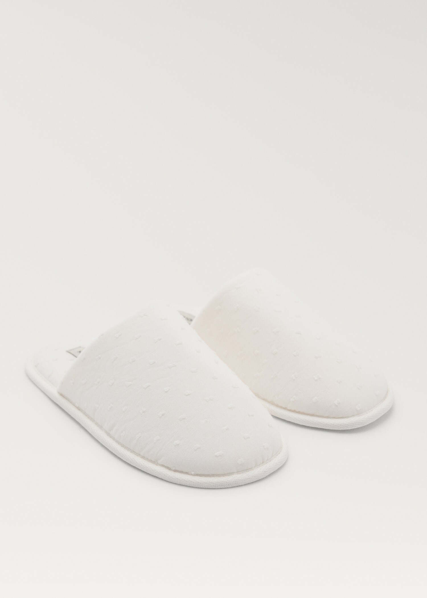 Waffle cotton slippers - Medium plane