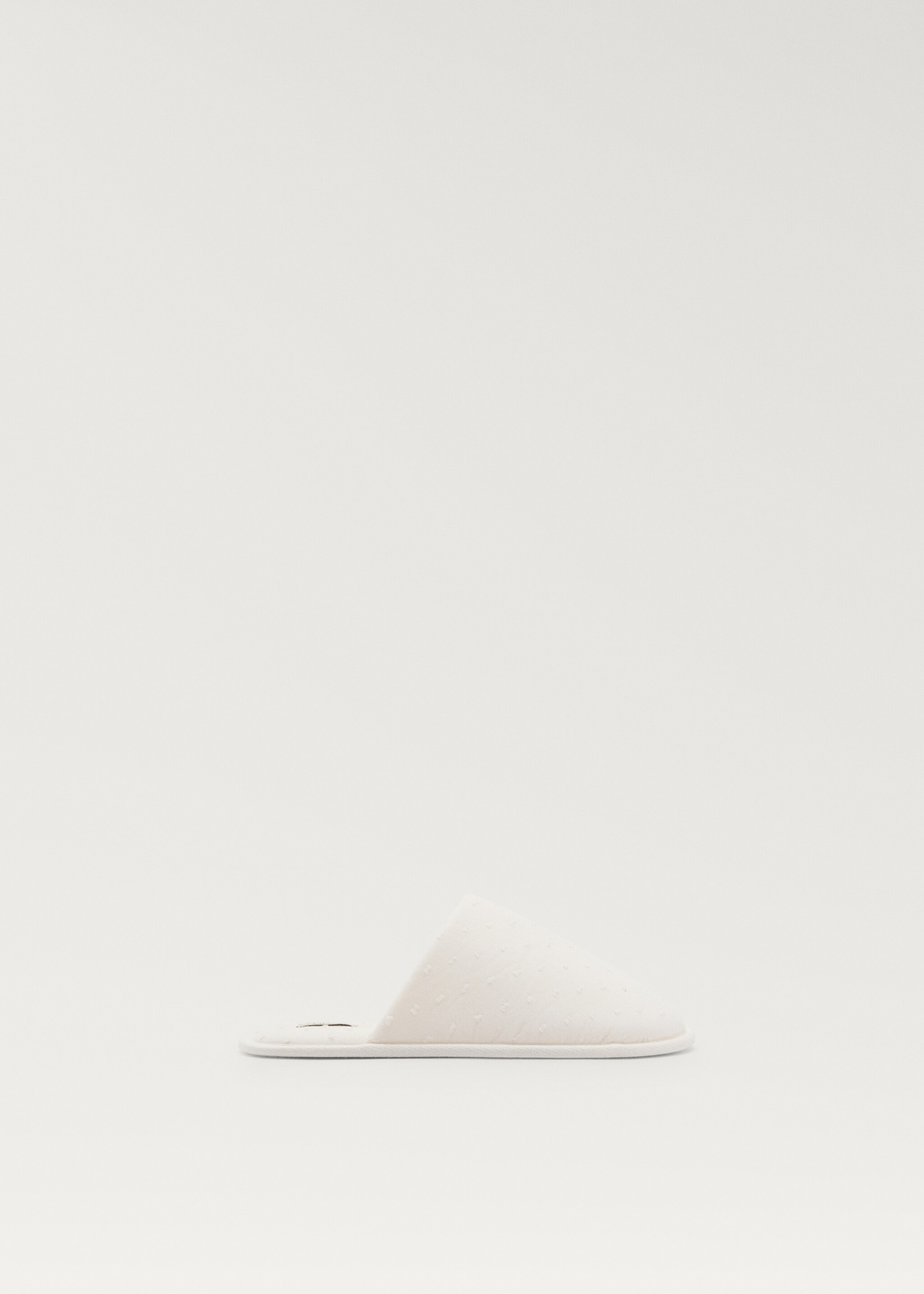 Tofflor i våfflad bomull - Artikel utan modell, Vit. Ref: 87075917-00.