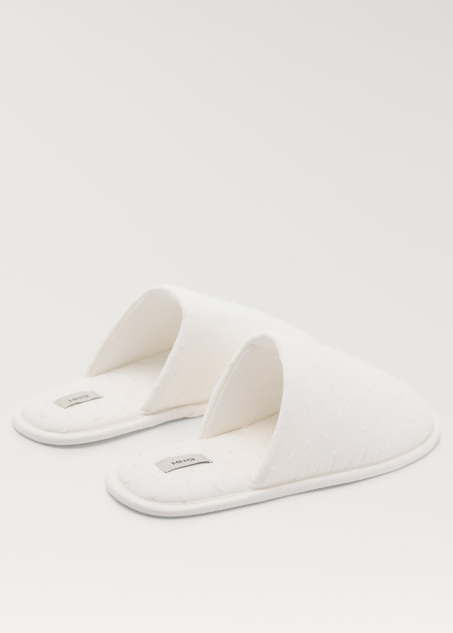 Waffle cotton slippers - Details of the article 1