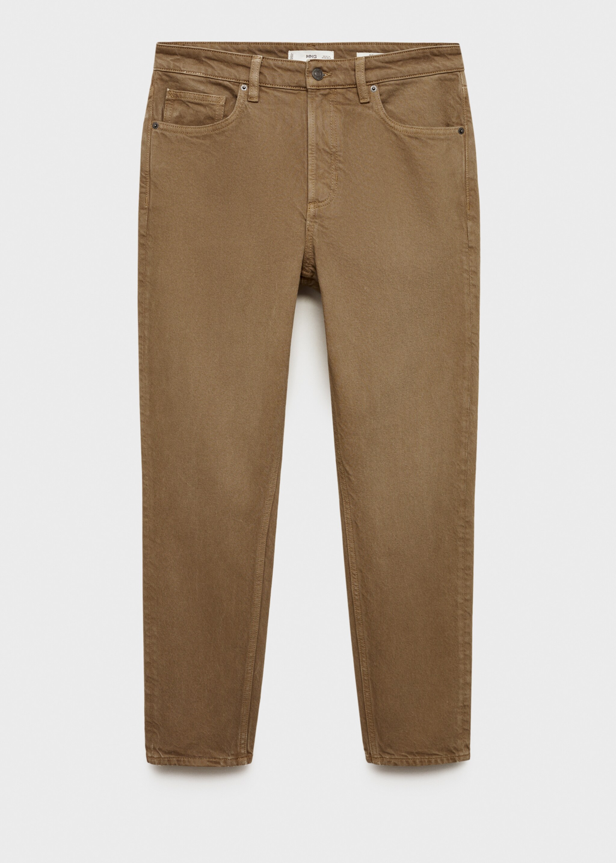 Ben tapered cropped jeans - Article without model, Medium Brown. Ref: 87075918-00.