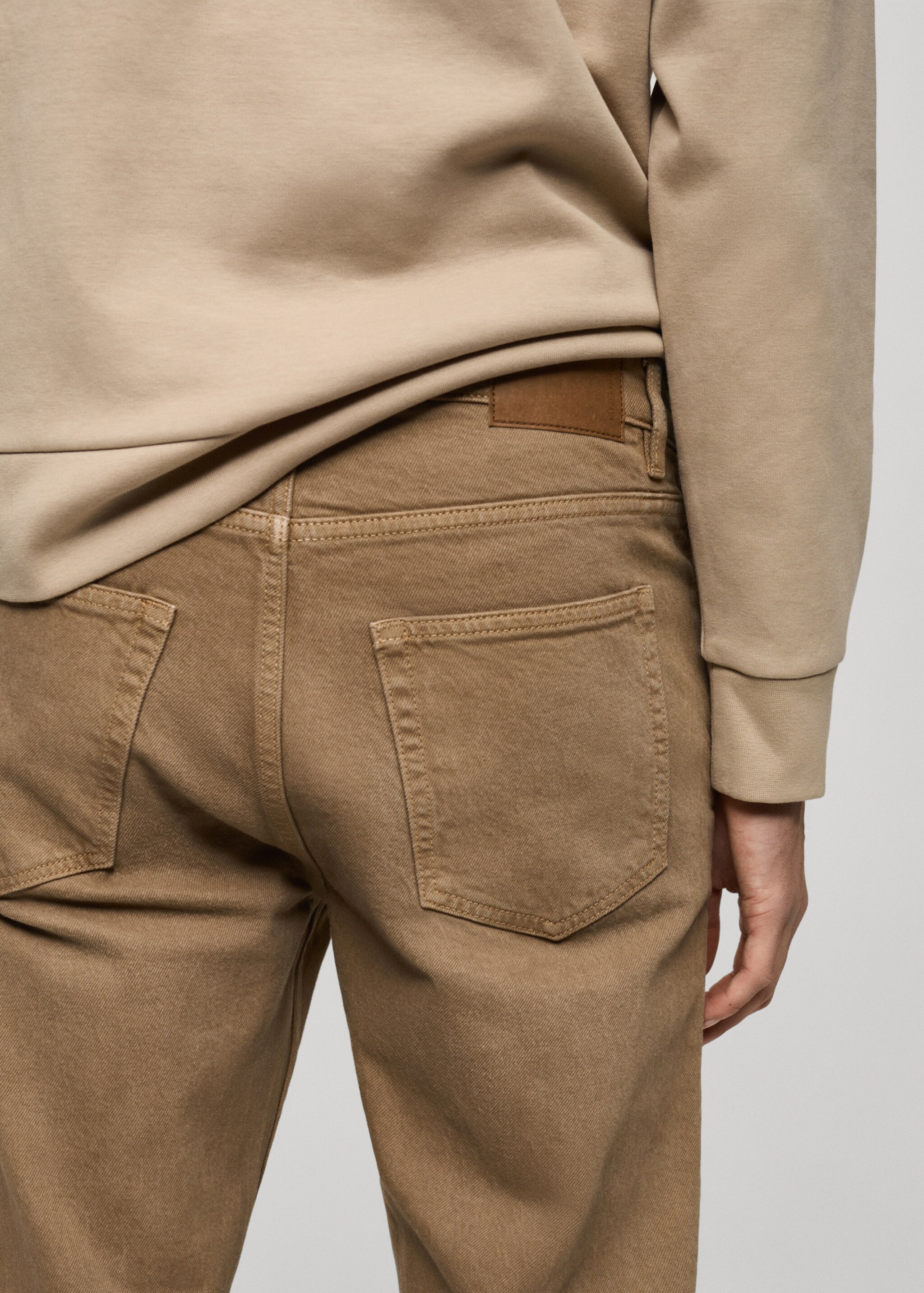 Ben tapered cropped jeans - Details of the article 6, Medium Brown. Ref: 87075918-00.