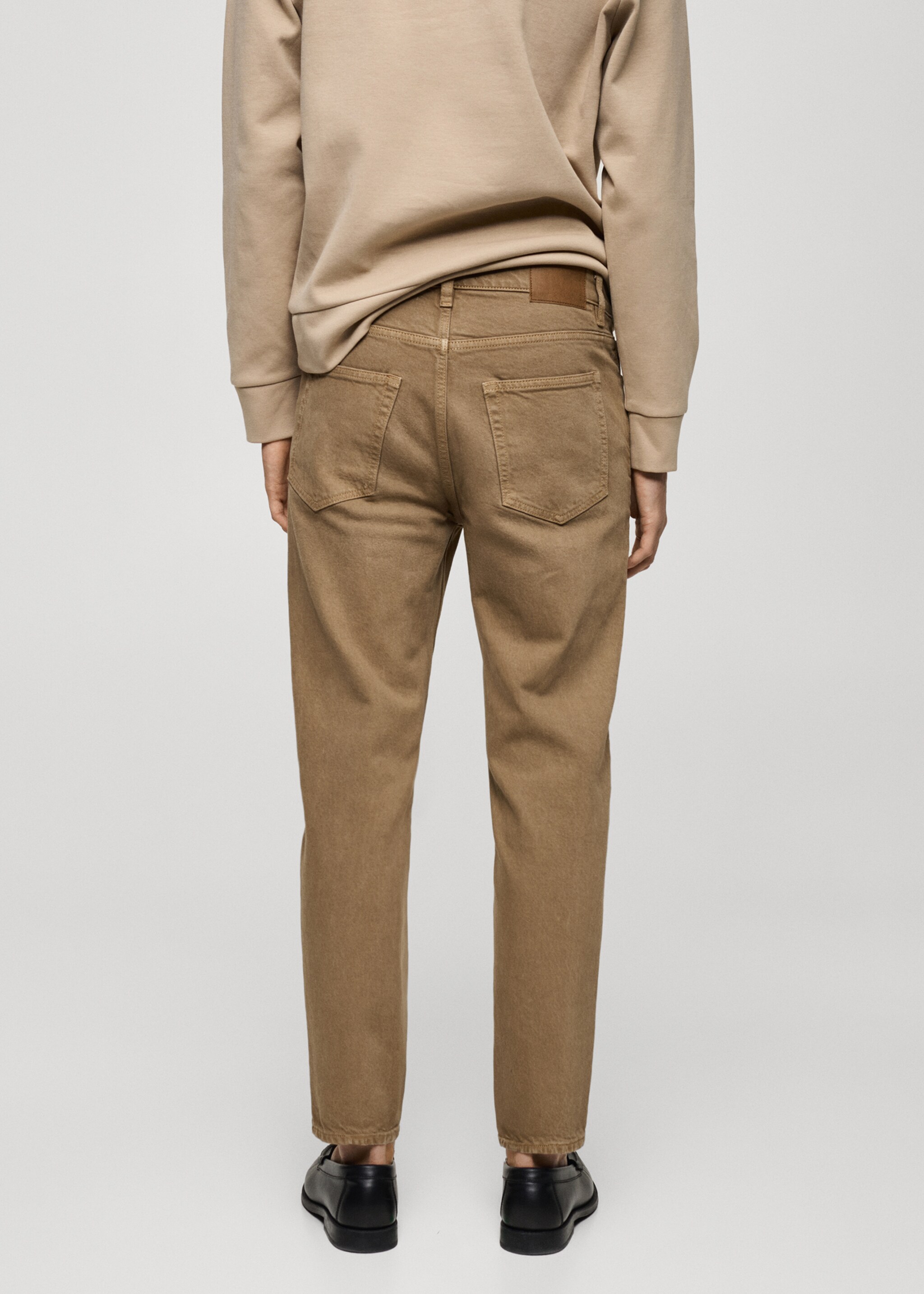 Ben tapered cropped jeans - Reverse of the article, Medium Brown. Ref: 87075918-00.