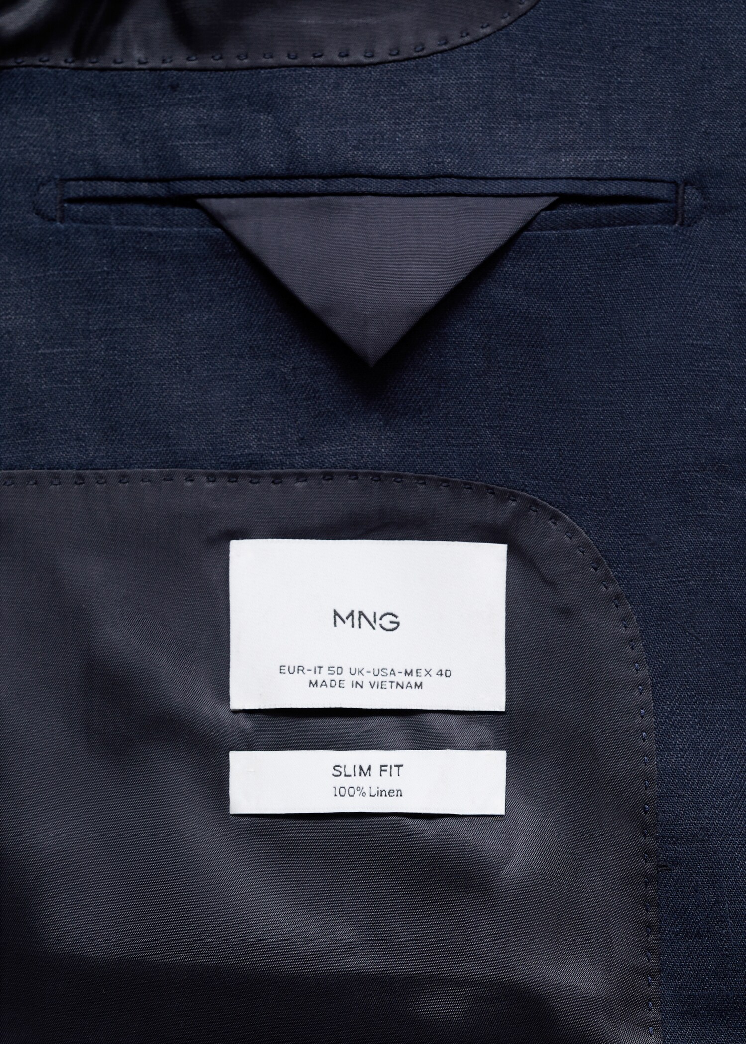 Amalfi 100% linen slim-fit suit jacket - Details of the article 0