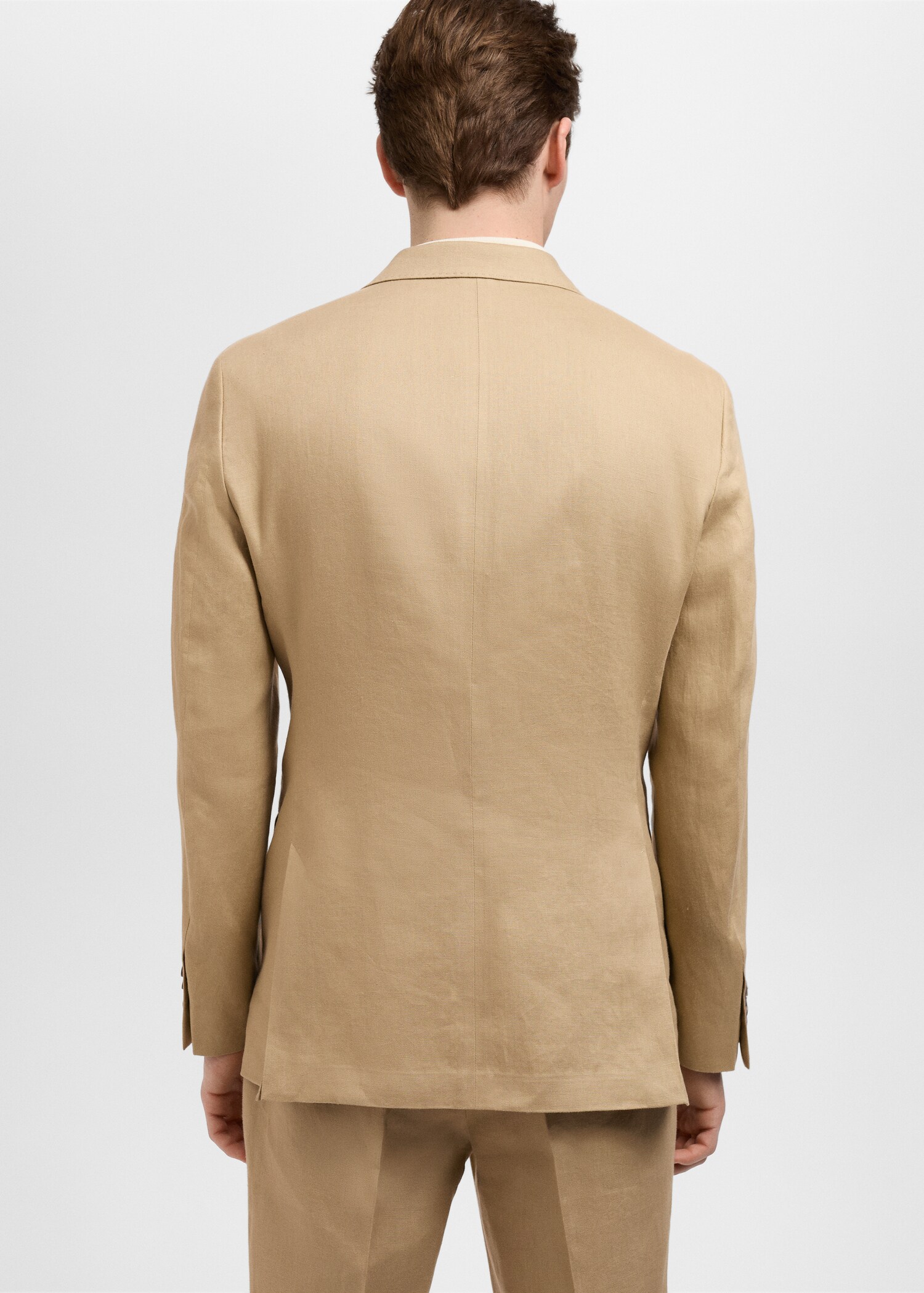 Amalfi 100% linen slim-fit suit jacket - Reverse of the article