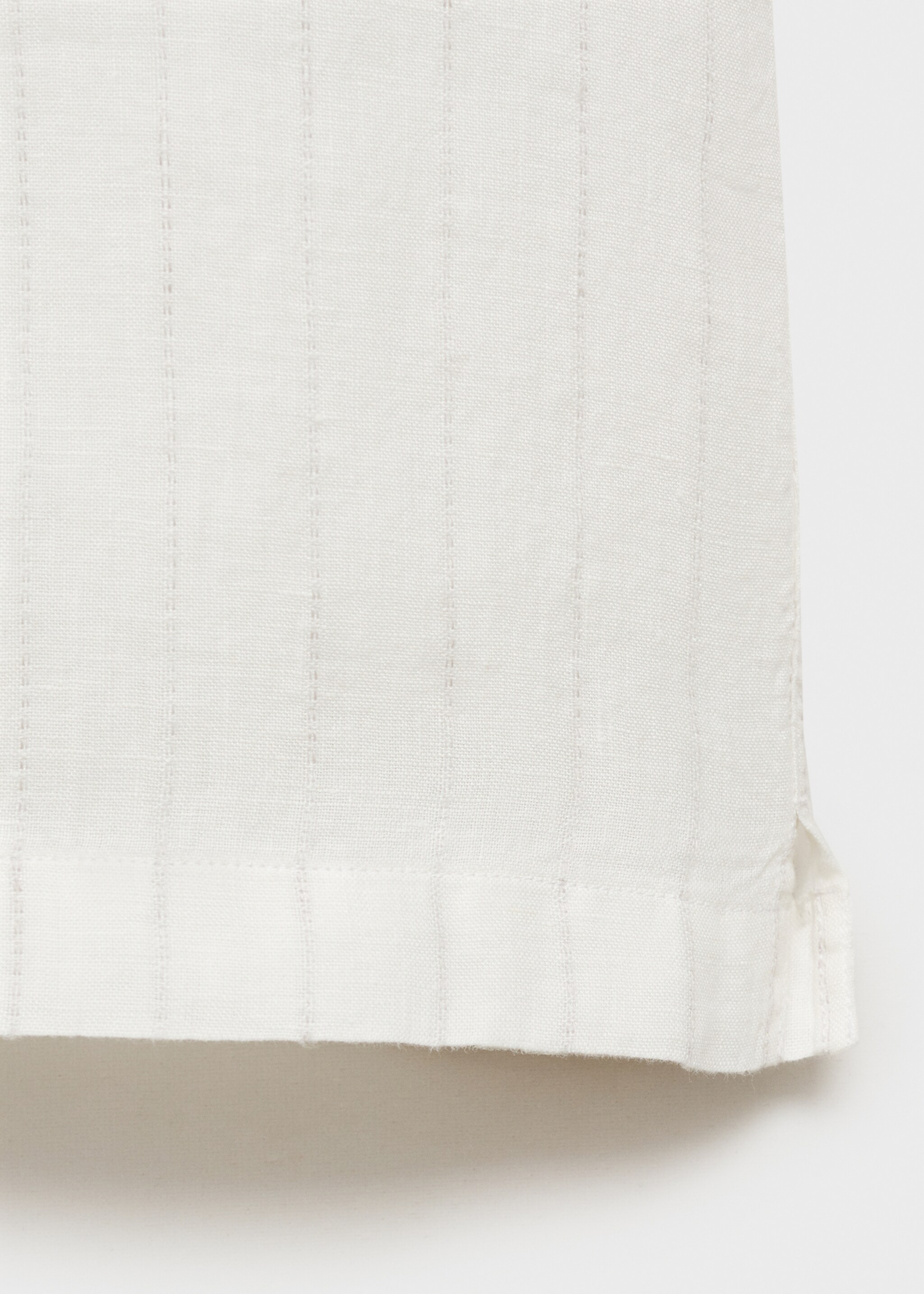 100% linen shirt with pinstripes - Details of the article 0, White. Ref: 87075928-00.