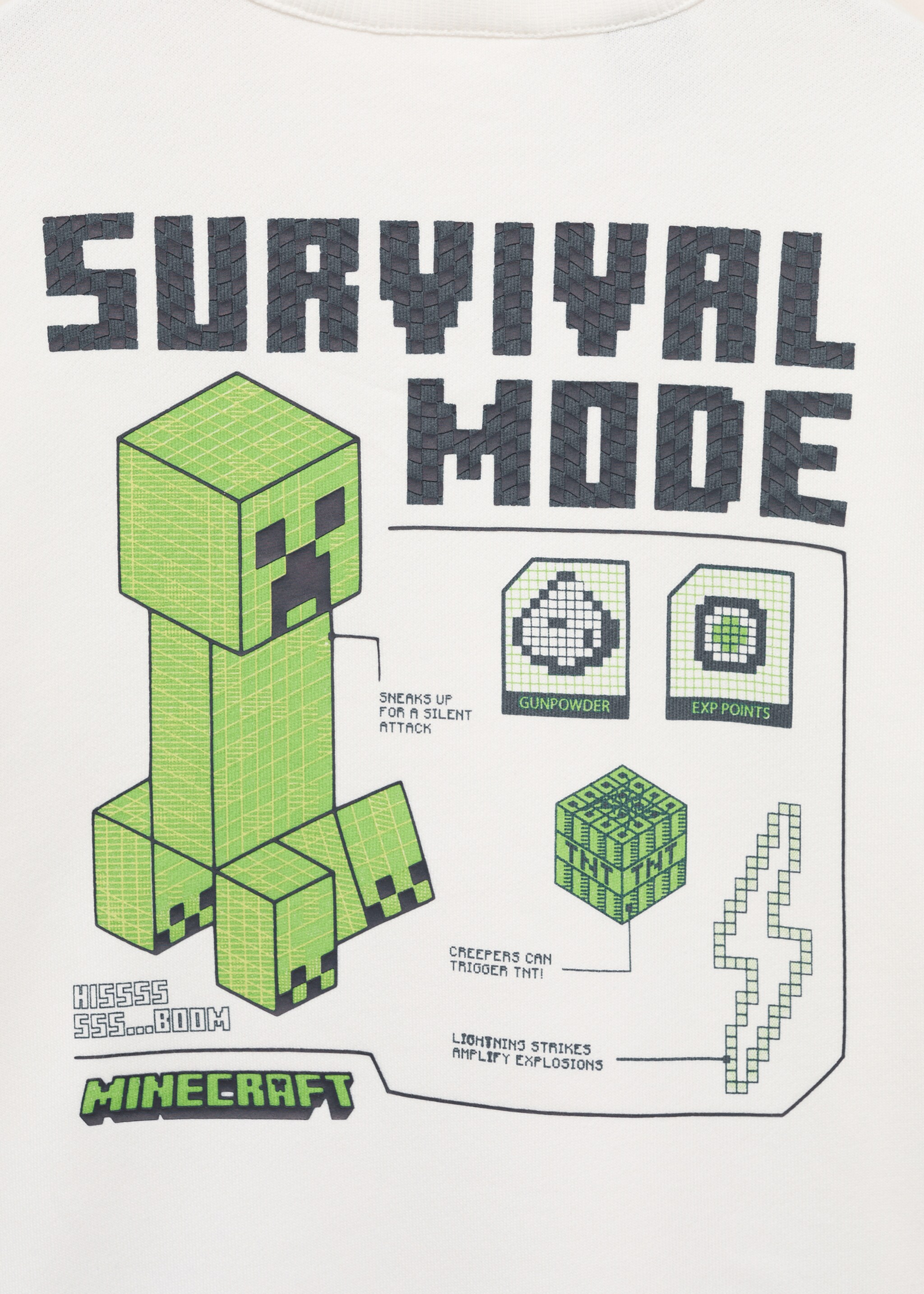 Sweatshirt Minecraft - Detail des Artikels 8, Cremeweiß. Ref: 87075931-00.