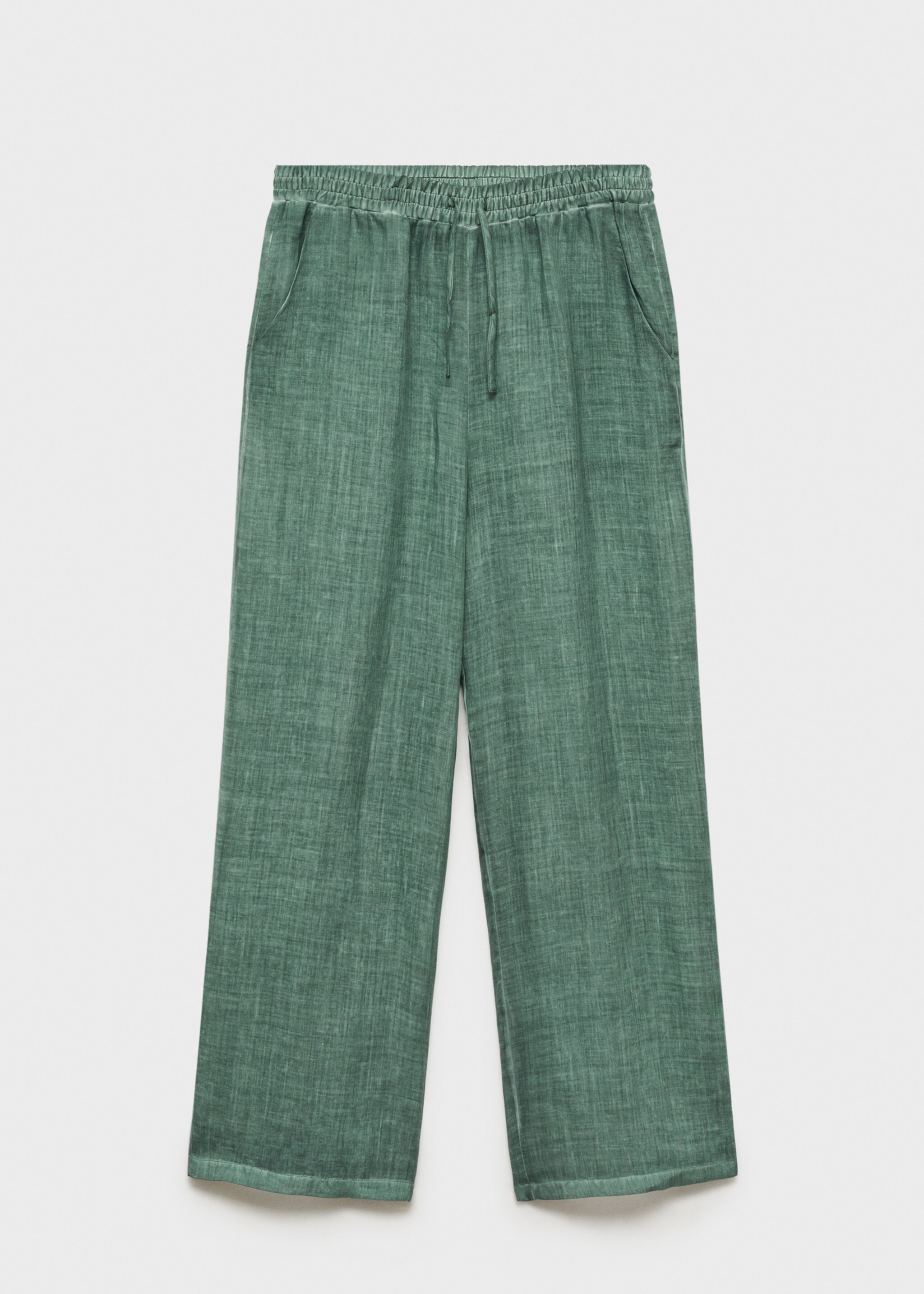 Overdyed-design ramie trousers - Article without model, Dark Grey. Ref: 87075935-00.