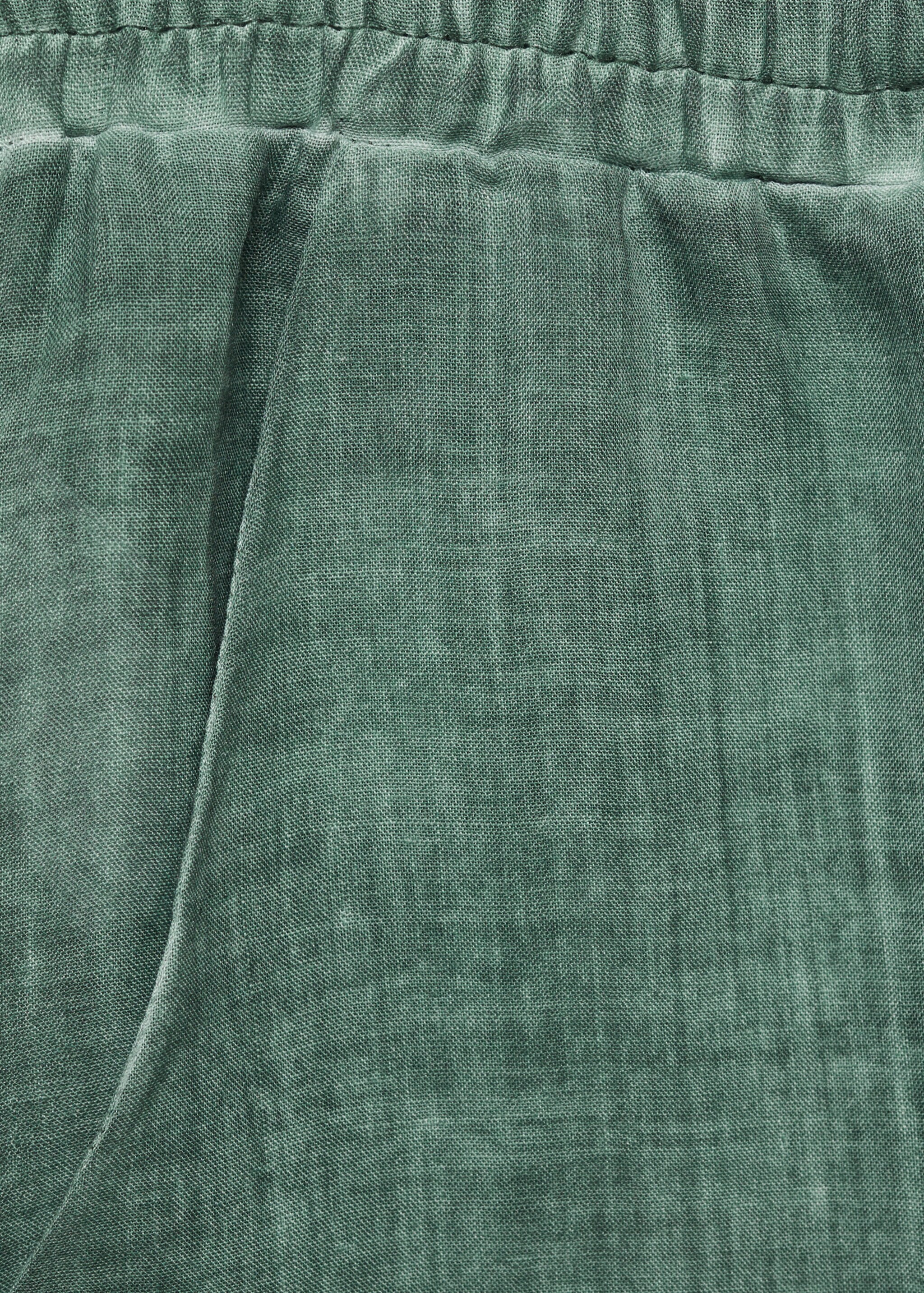 Overdyed-design ramie trousers - Details of the article 0, Dark Grey. Ref: 87075935-00.