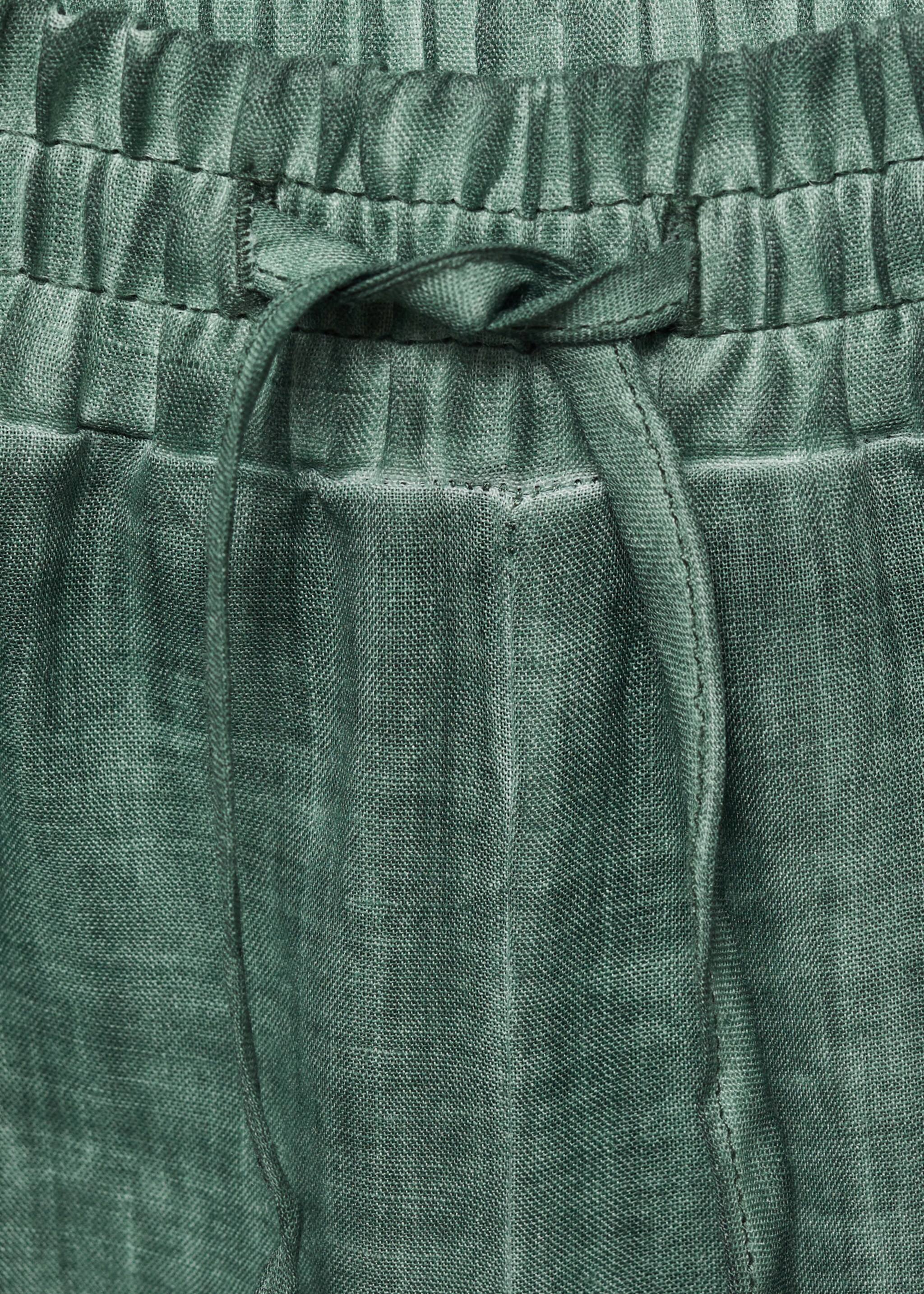 Overdyed-design ramie trousers - Details of the article 8, Dark Grey. Ref: 87075935-00.