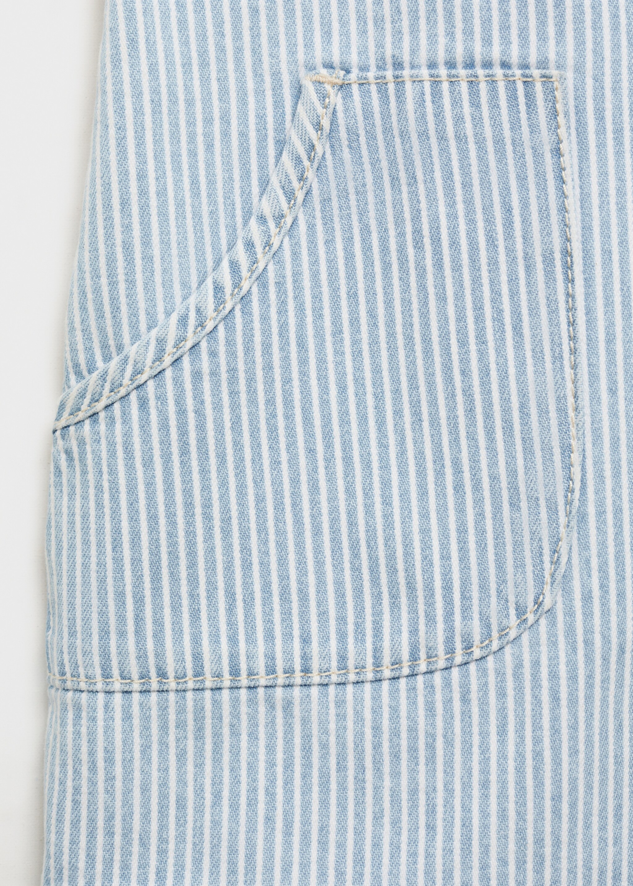 Striped denim pinafore - Details of the article 0, Light Blue. Ref: 87075936-00.