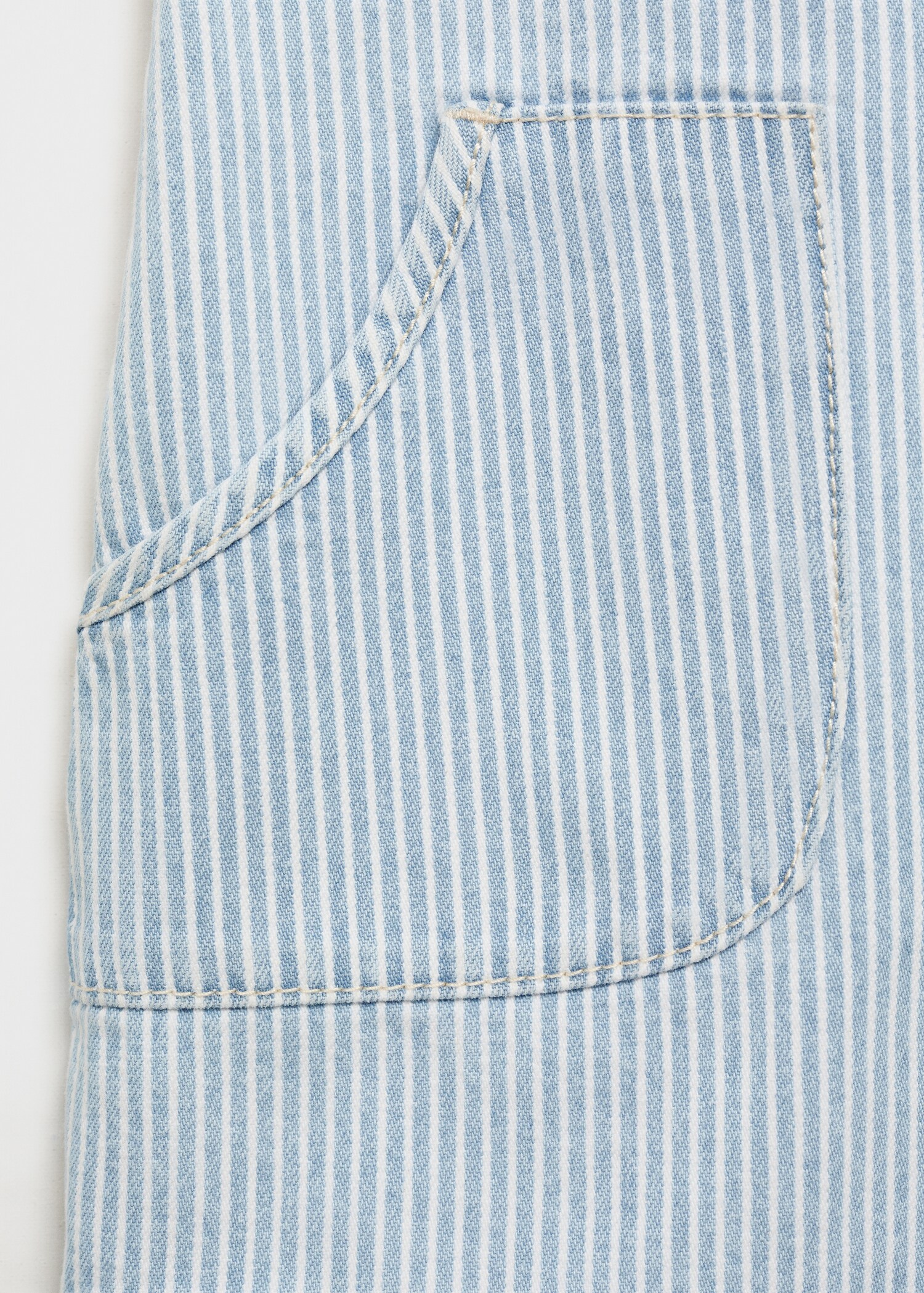 Striped denim pinafore - Details of the article 0
