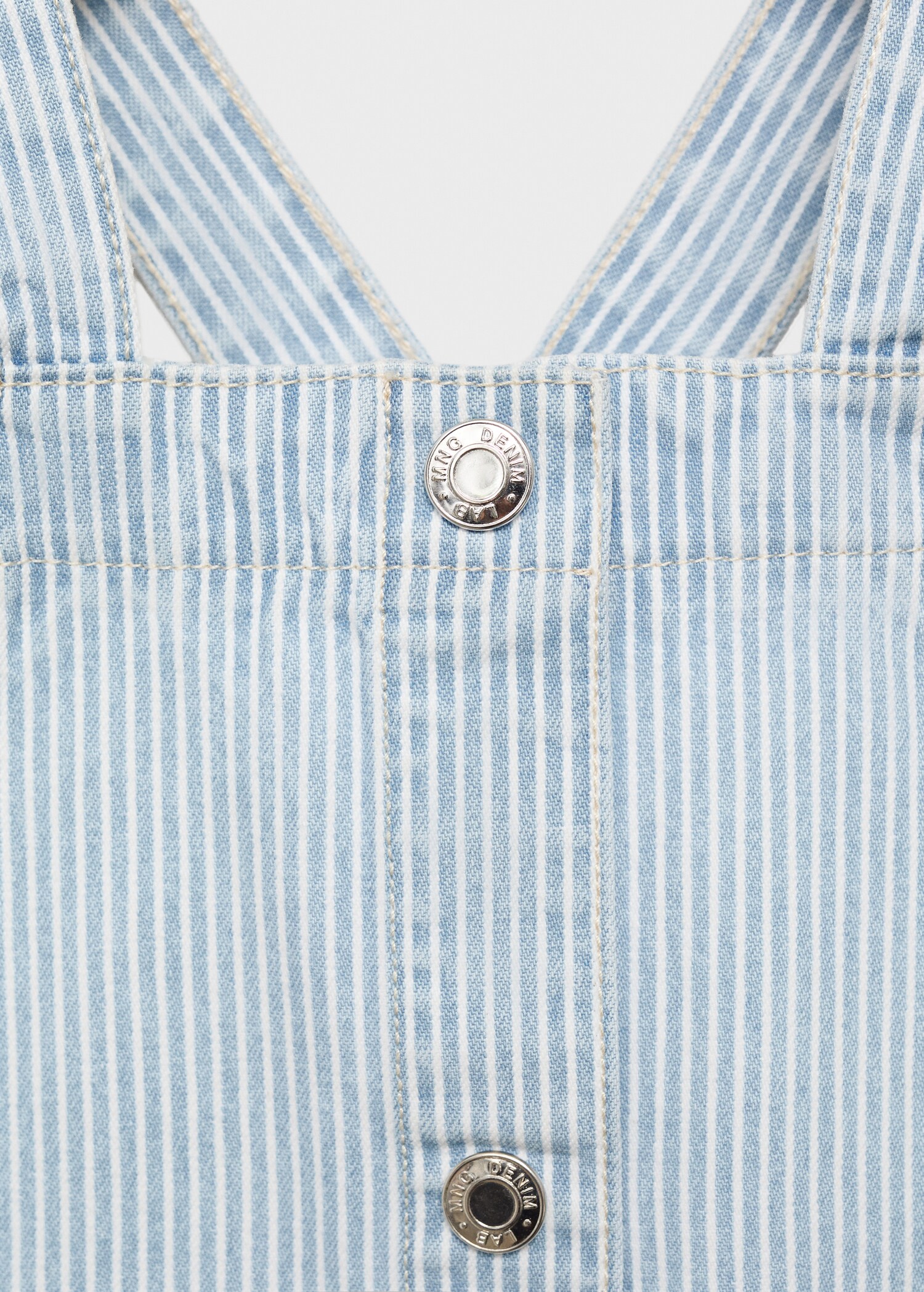 Striped denim pinafore - Details of the article 8