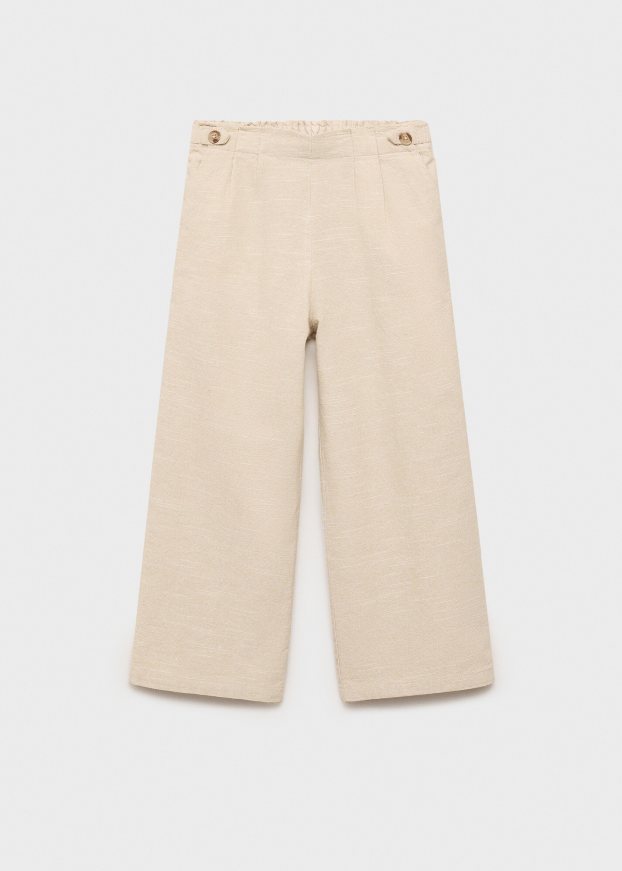 Textured culotte trousers - Article without model, Light/Pastel Grey. Ref: 87075937-00.