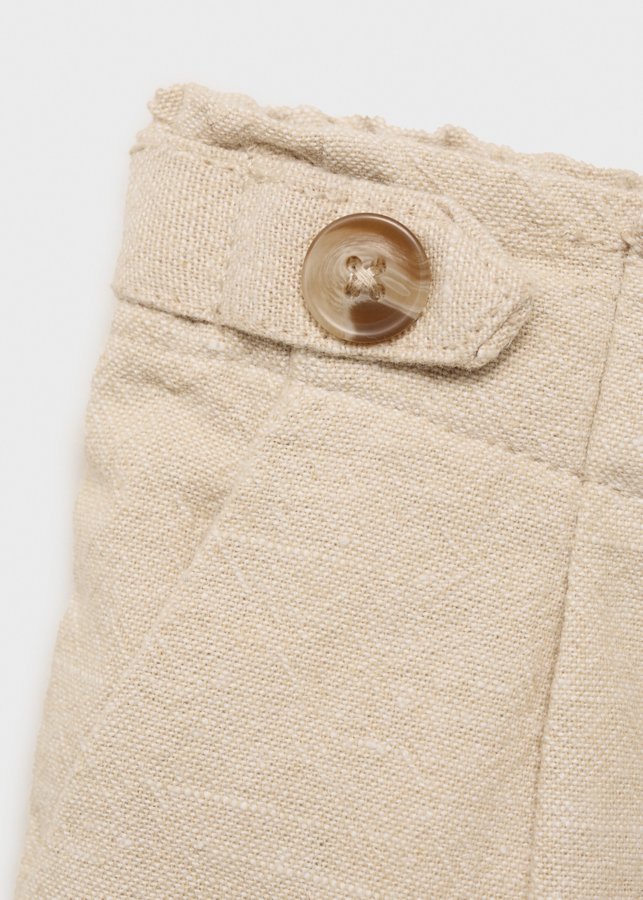 Textured culotte trousers - Details of the article 8, Light/Pastel Grey. Ref: 87075937-00.