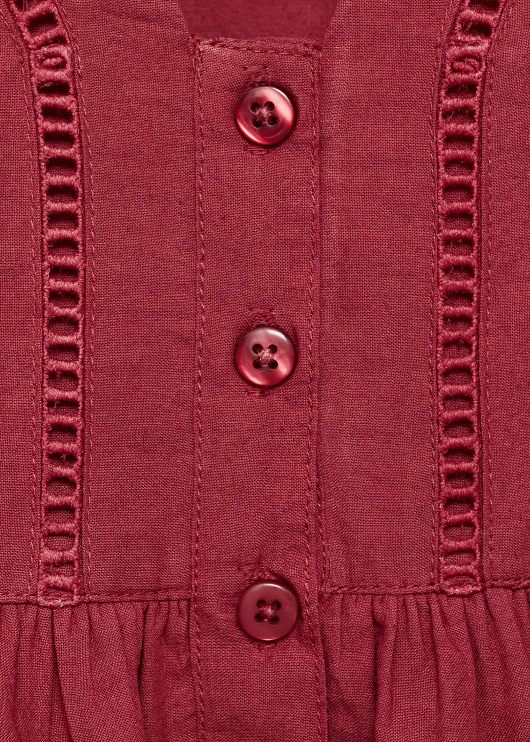 Sukienka haftowane detale - Szczegóły artykułu 0, Czerwony. Ref: 87075940-00.