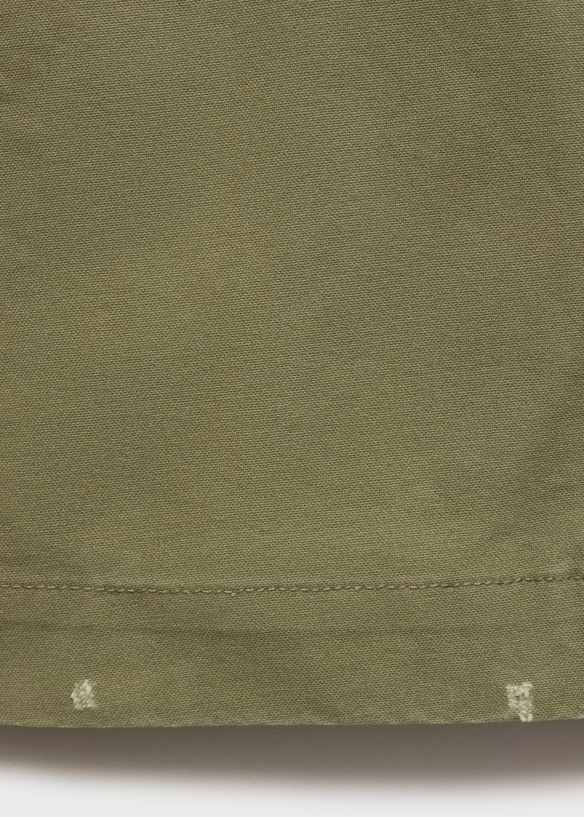 Veste en coton à col contrasté - Détail de l'article 0, Kaki. Ref: 87075944-00.