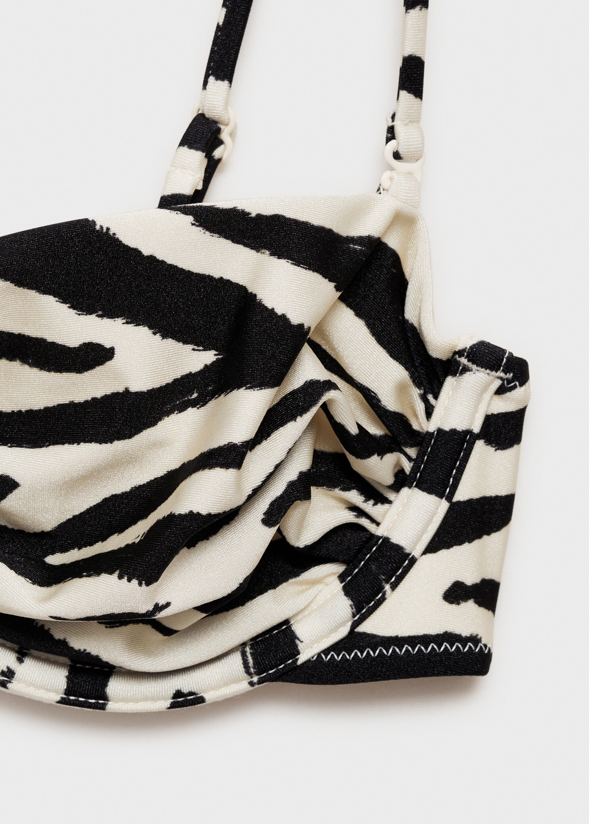 Top bikini aros cebra - Detalle del artículo 8, Negro. Ref: 87075947-00.