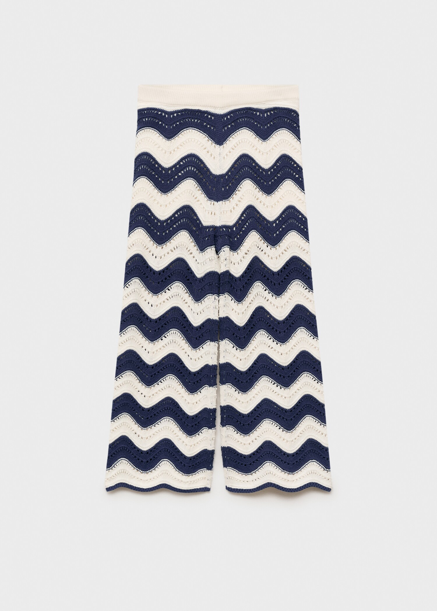 Zigzag openwork knitted trousers - Article without model