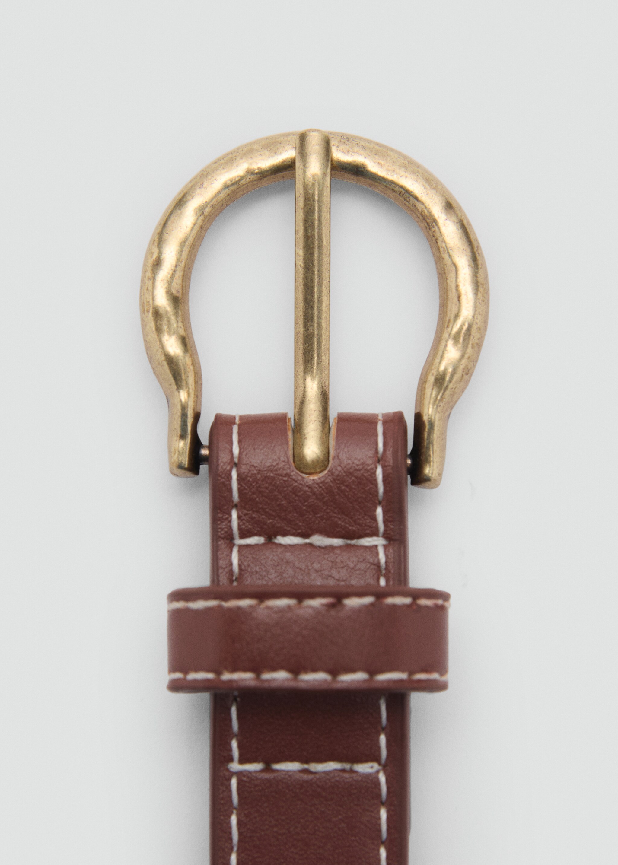 Braided belt - Details of the article 1, Brown. Ref: 87075969-00.