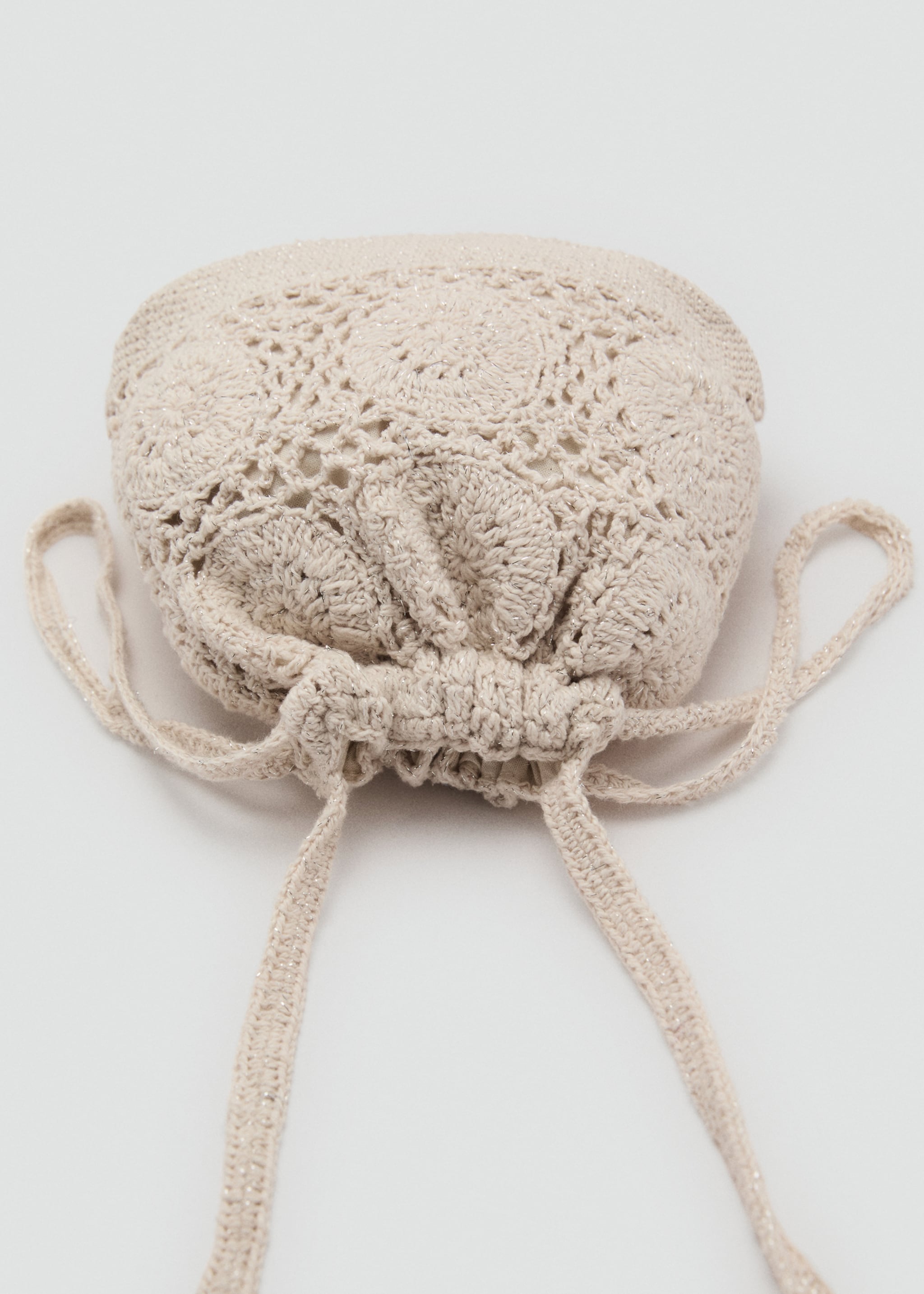 Bucket crochet bag - Details of the article 2, Sand. Ref: 87075973-00.