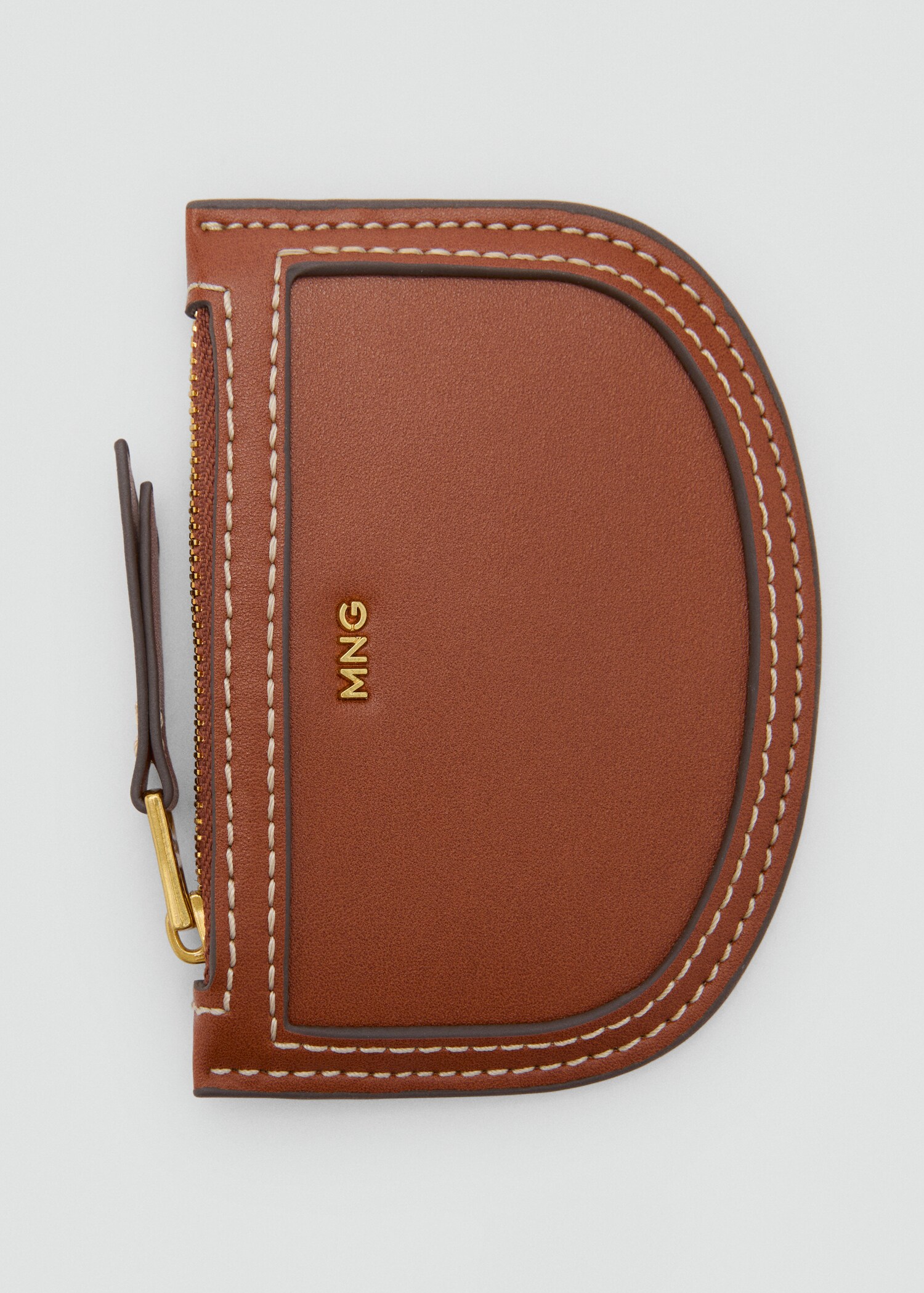 Mini oval faux-leather card holder - Details of the article 1